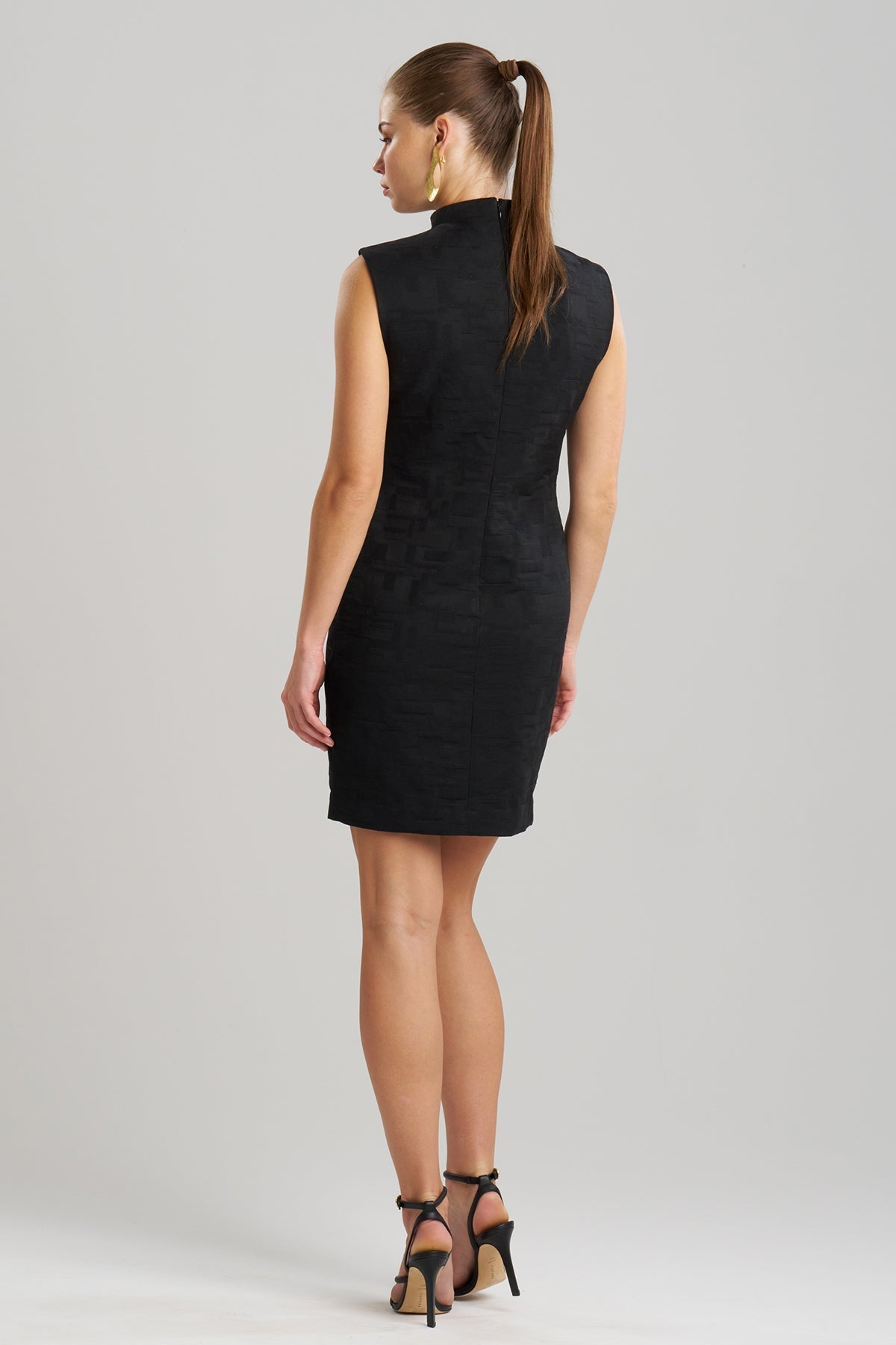 Geo Texture Jacquard Sheath Dress