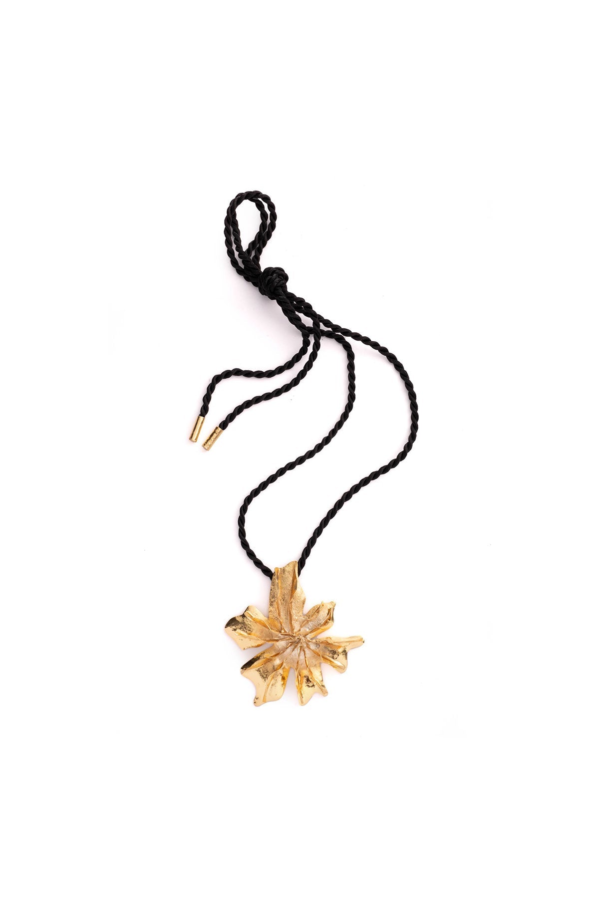 Gold Plated Brass Floral Necklace