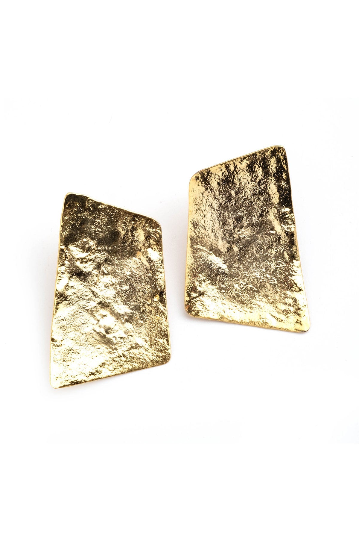 Gold Plated Brass Geometric Earrings