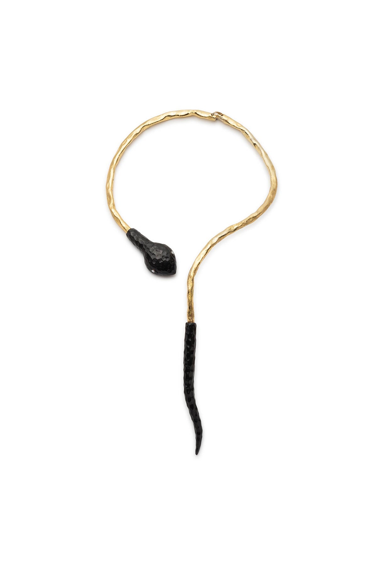 Gold Plated Brass Snake Necklace