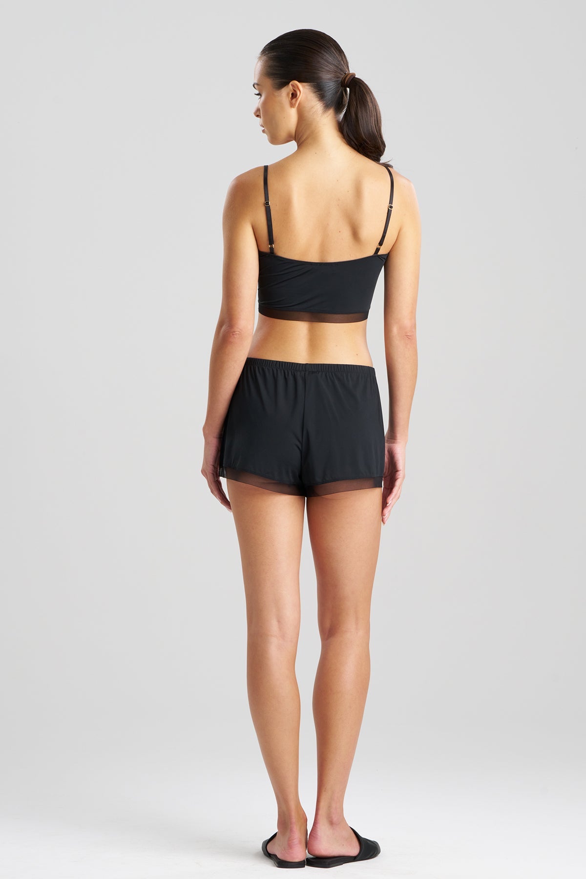 Illusion Cropped Cami - black