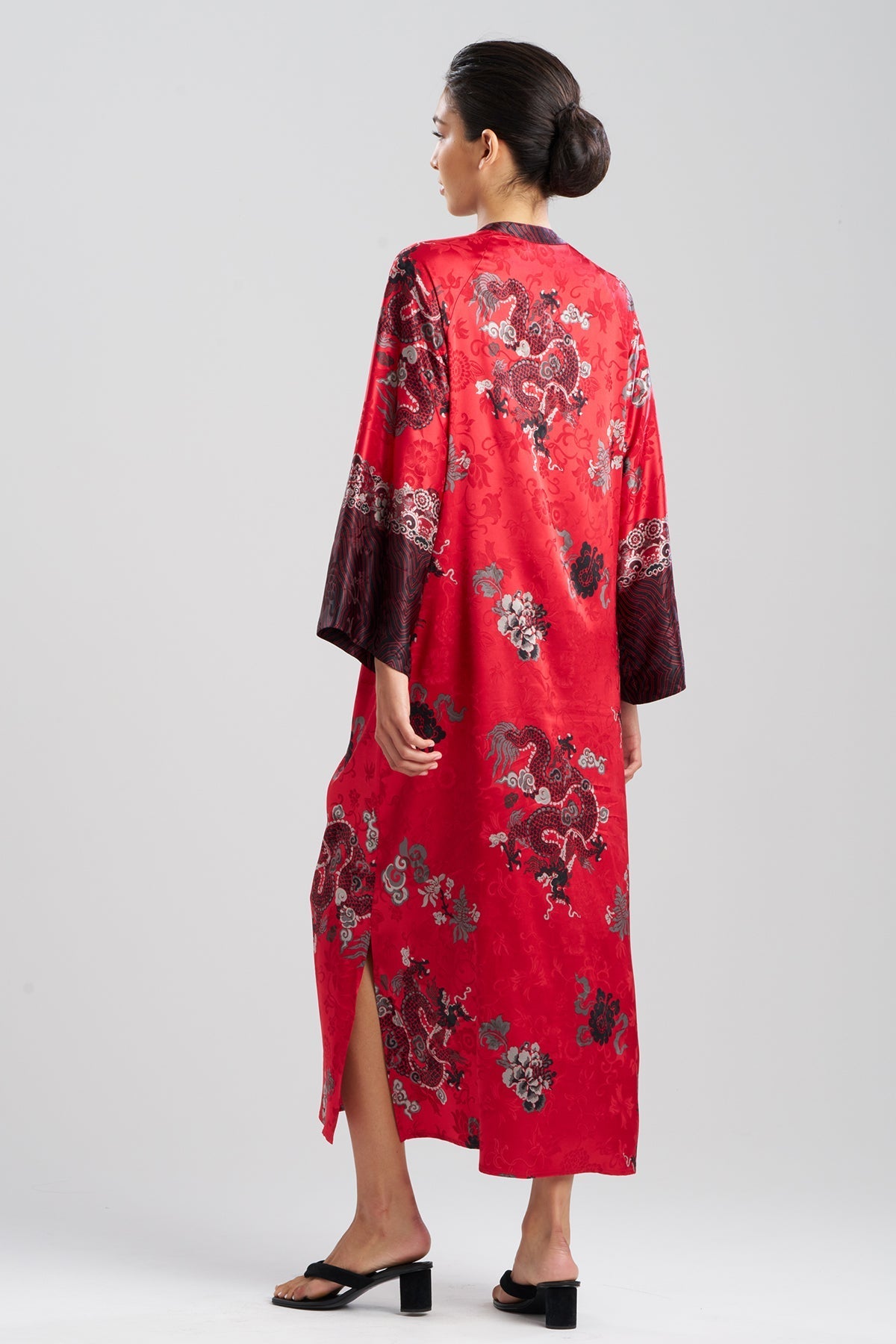 Imperial Dragon Jacquard Zip Caftan