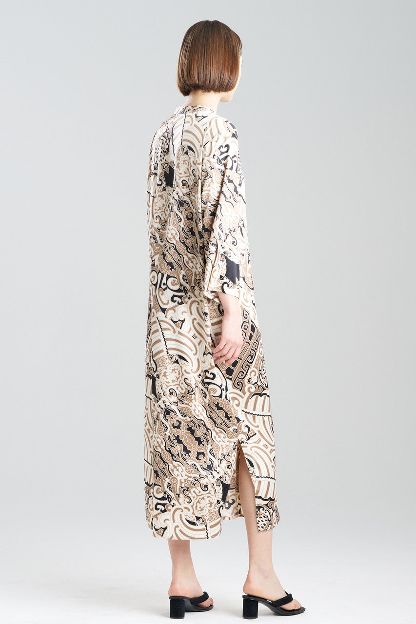 Kaleidoscope Satin Zip Caftan