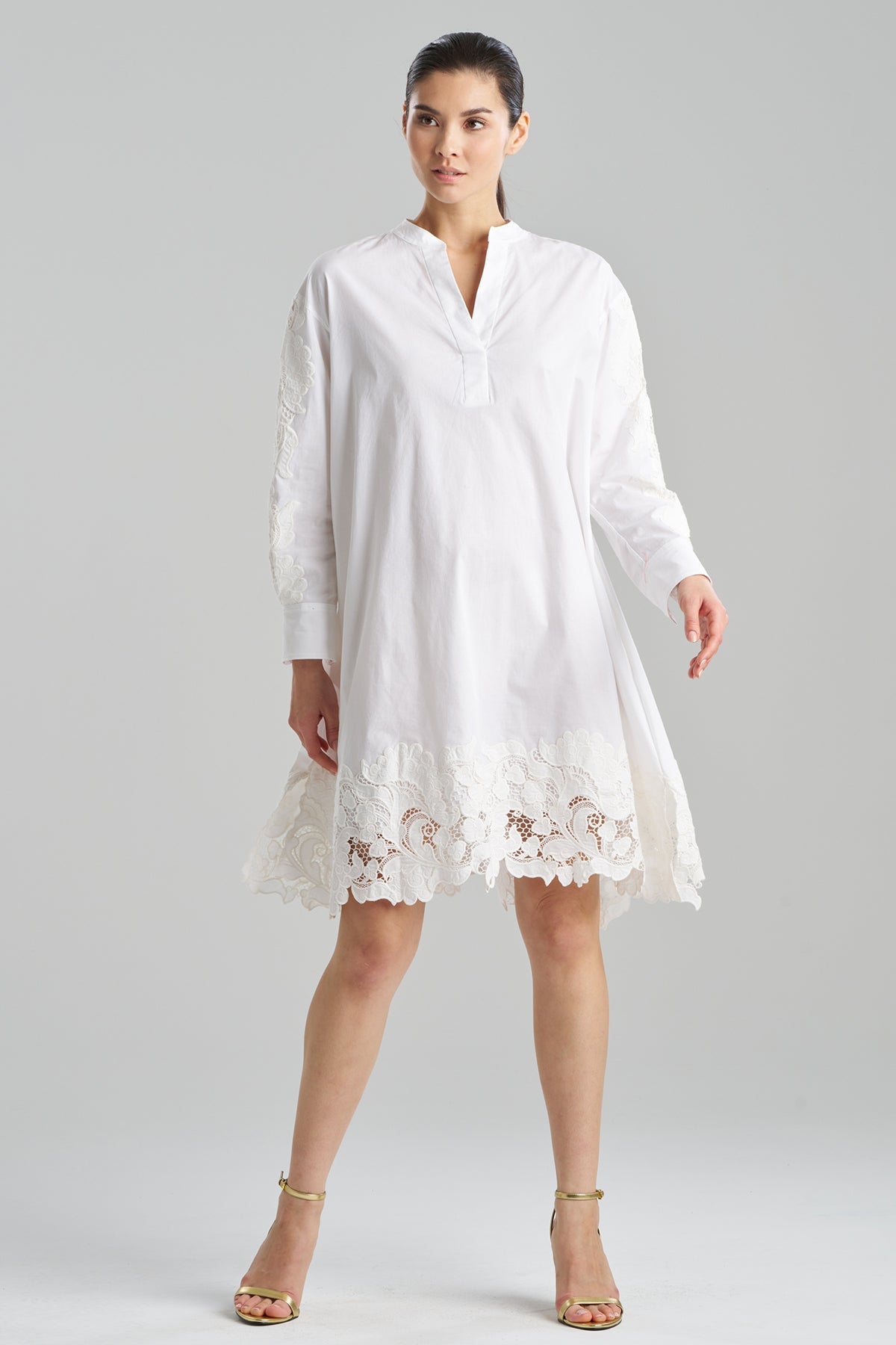Kumo Embroidery Applique Oversized Shirtdress