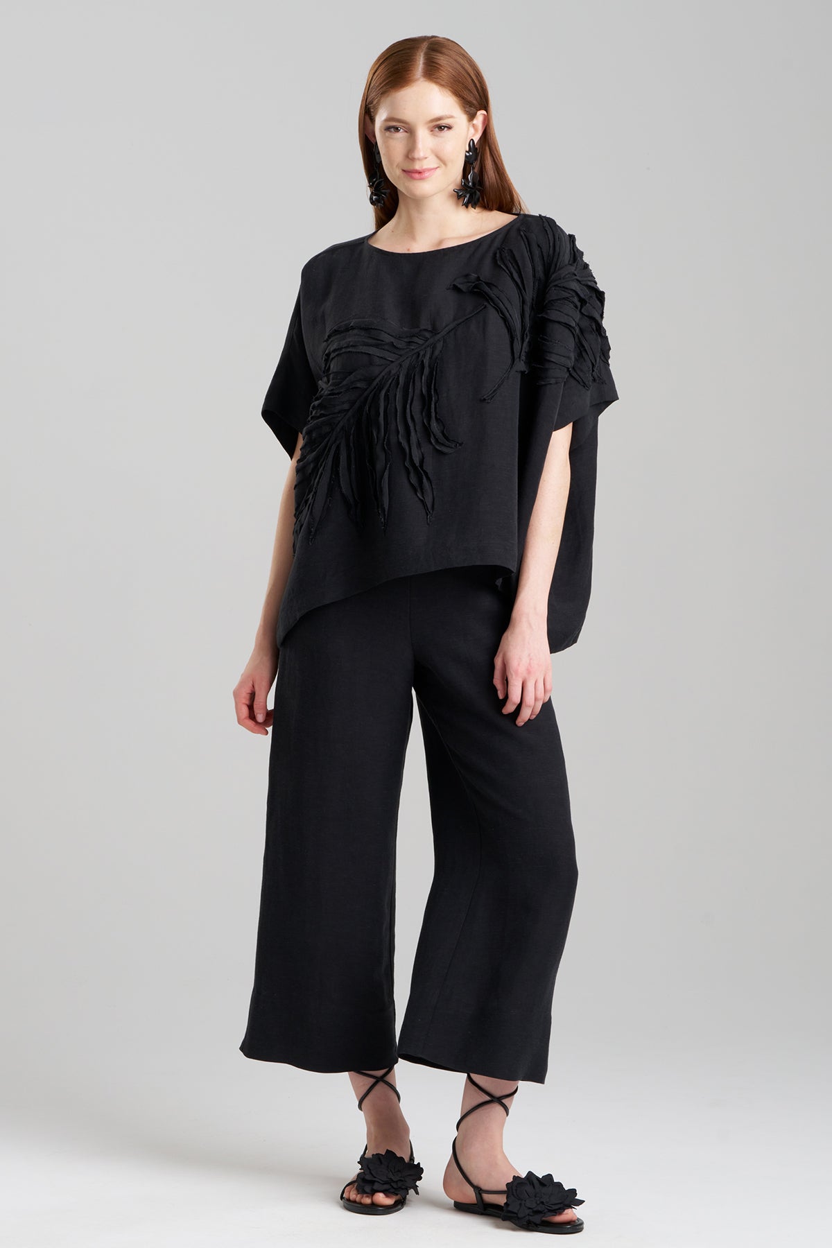 Light Weight Linen Embroidered Caftan Top