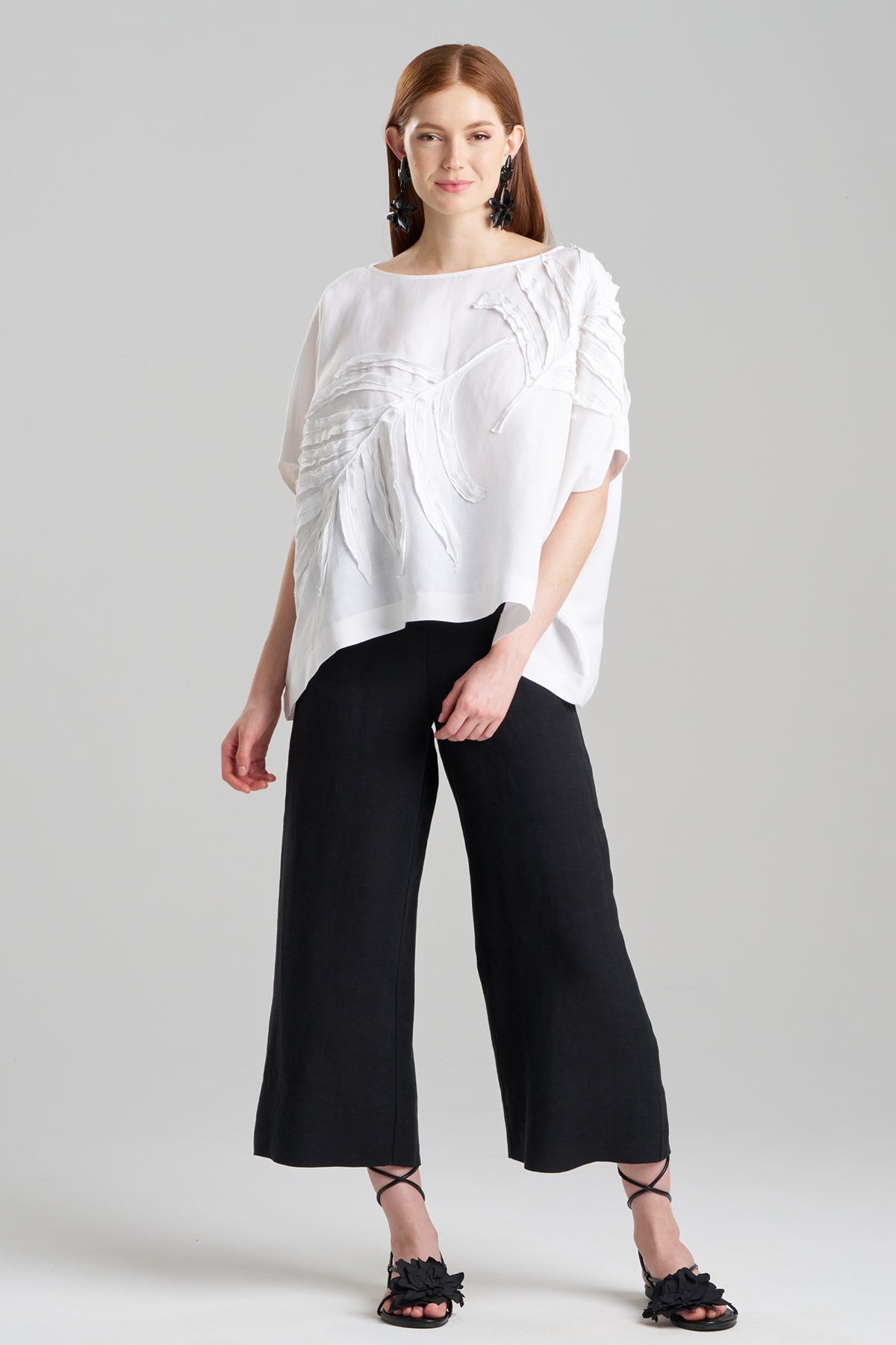 Light Weight Linen Embroidered Caftan Top