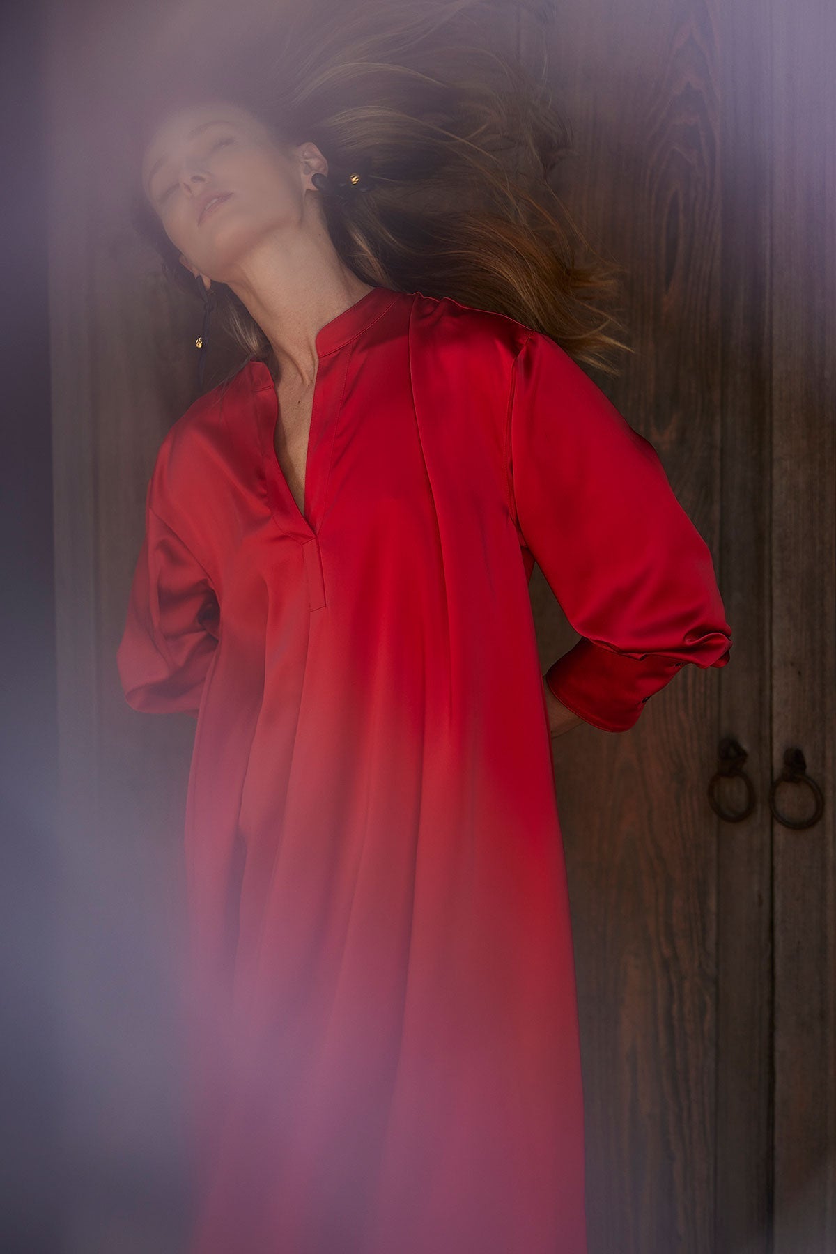 Luxe Charmeuse Oversized Shirtdress