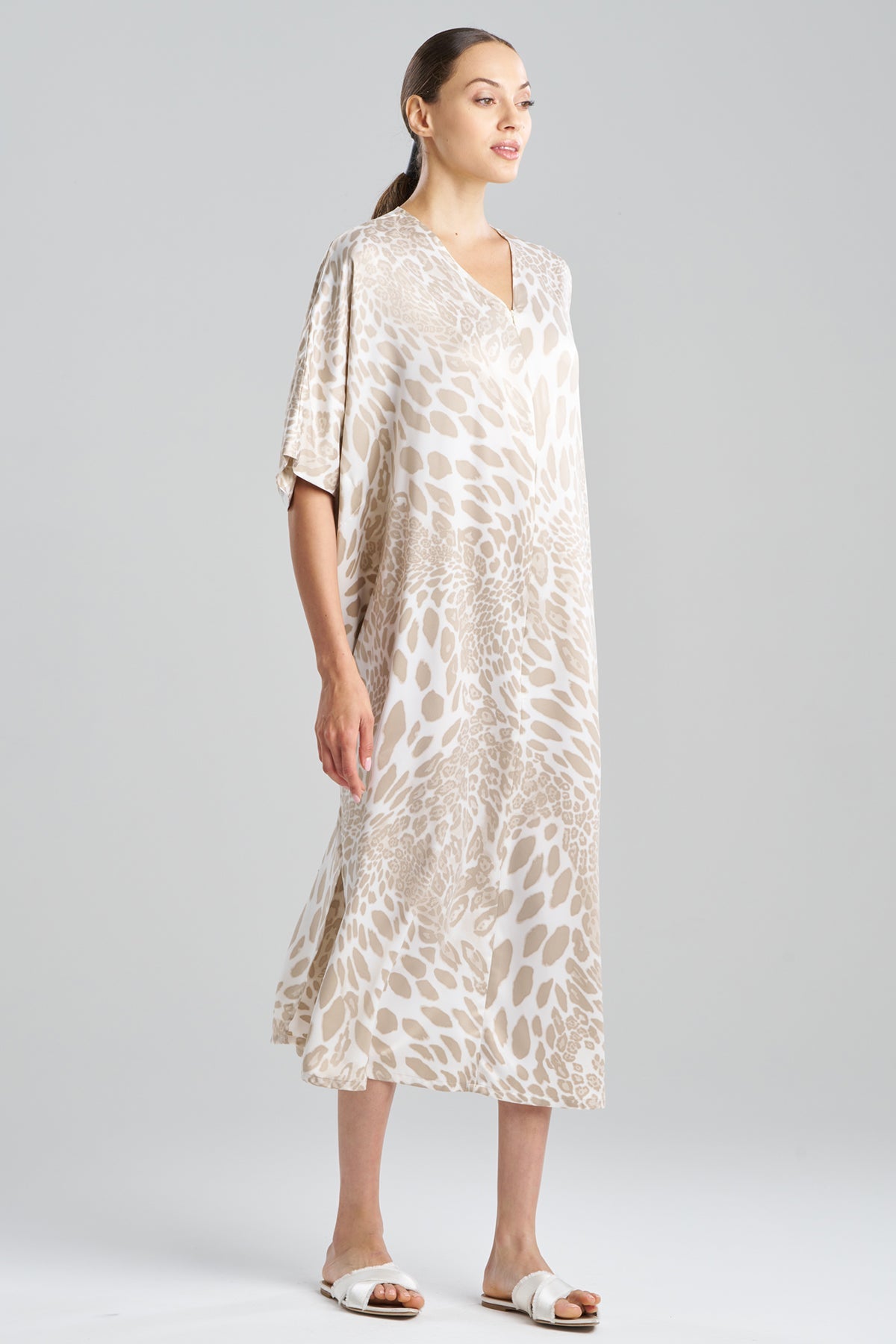 Luxe Leopard Zip Caftan