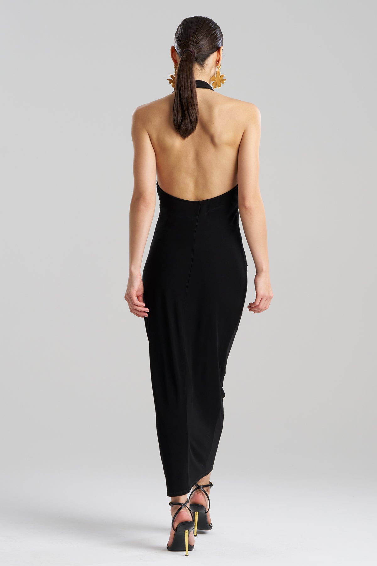 Matte Jersey Halter Maxi Dress