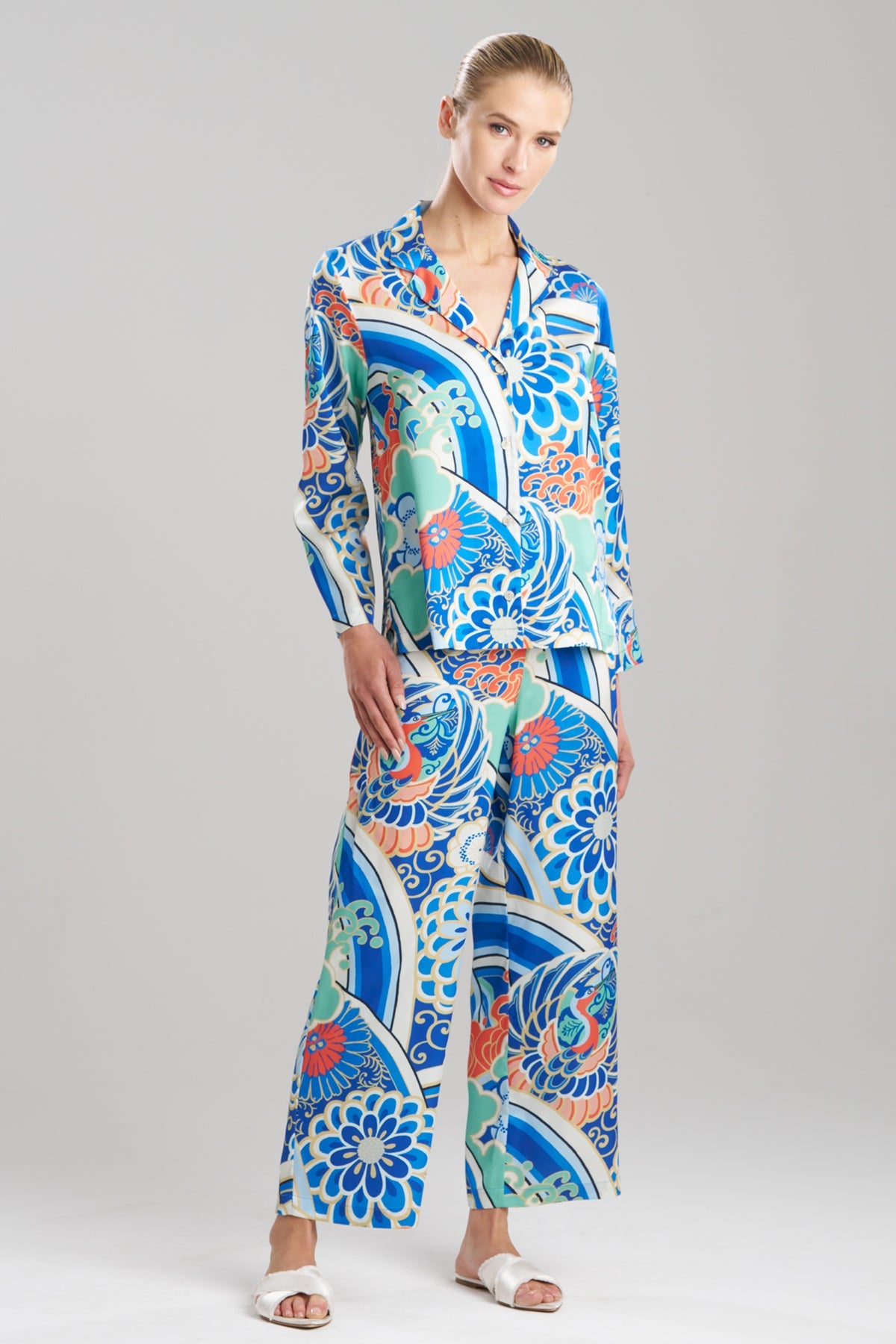 Medallion Notch Button Front PJ