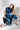 Miyako Printed Cotton Chino Crop Jumpsuit - aster blue