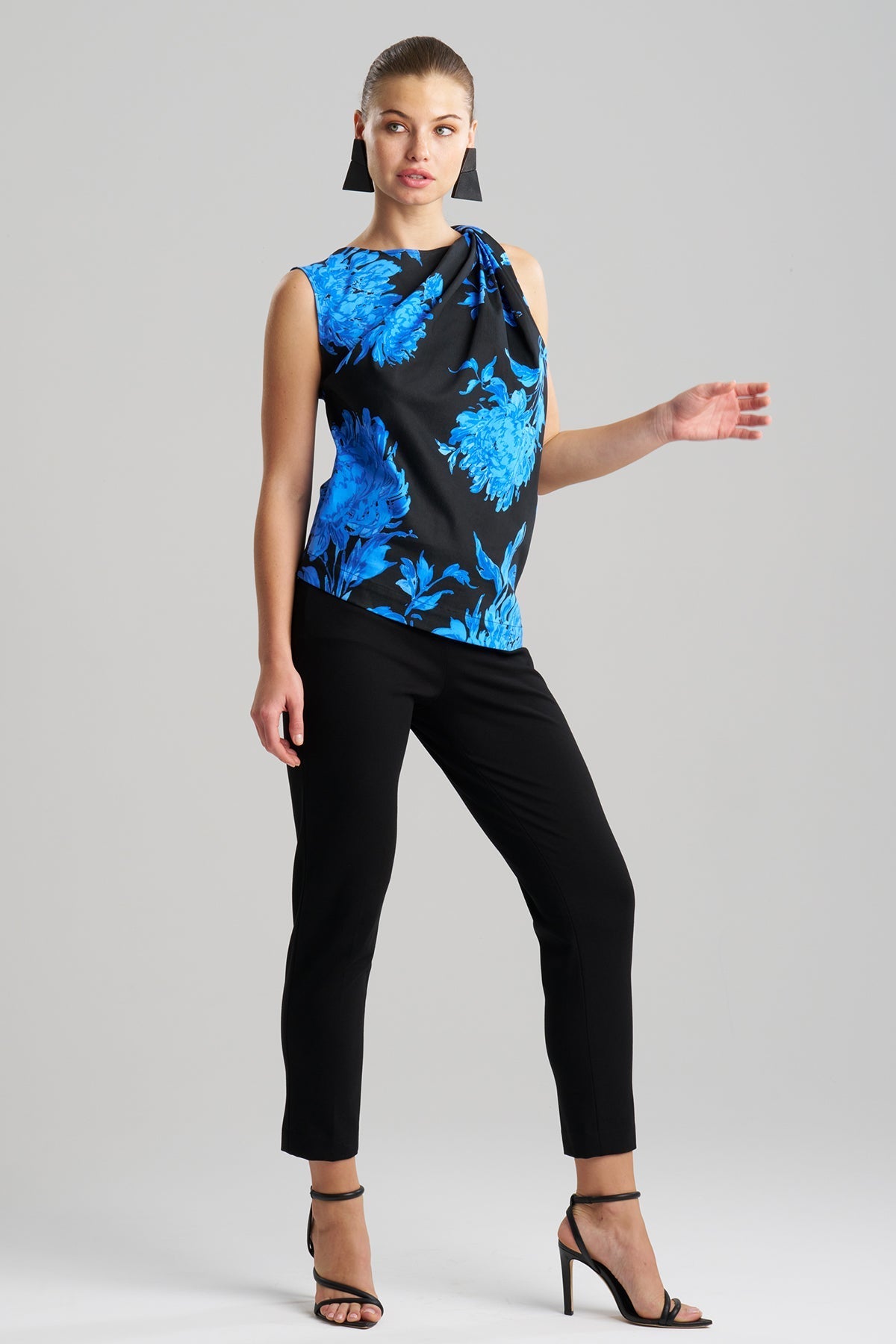 Miyako Printed Cotton Chino Origami Top