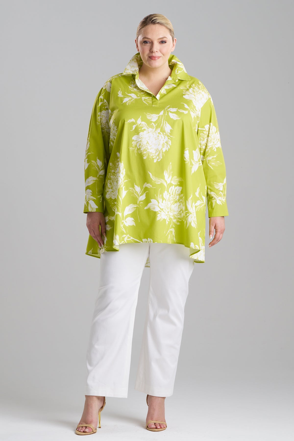 Miyako Printed Cotton Poplin Oversized Shirt