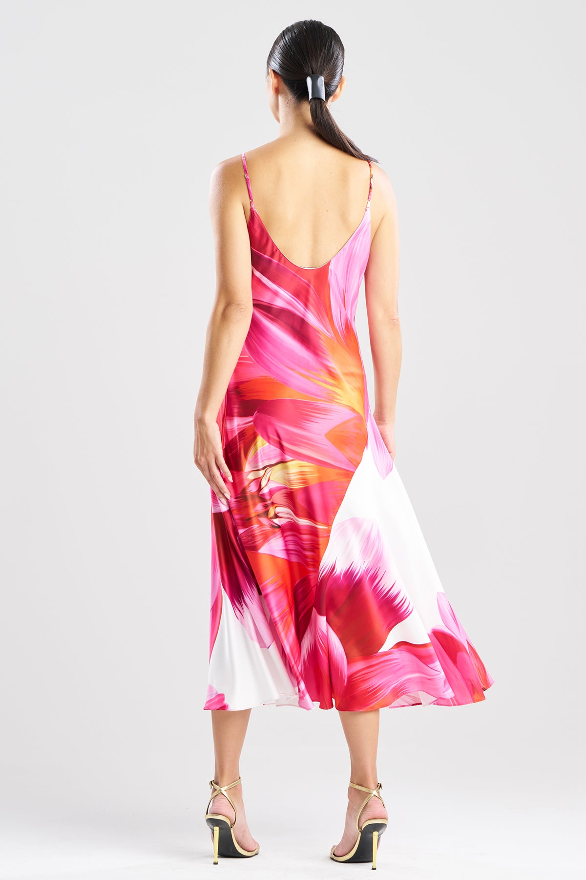 Palau Printed Charmeuse Slip Dress