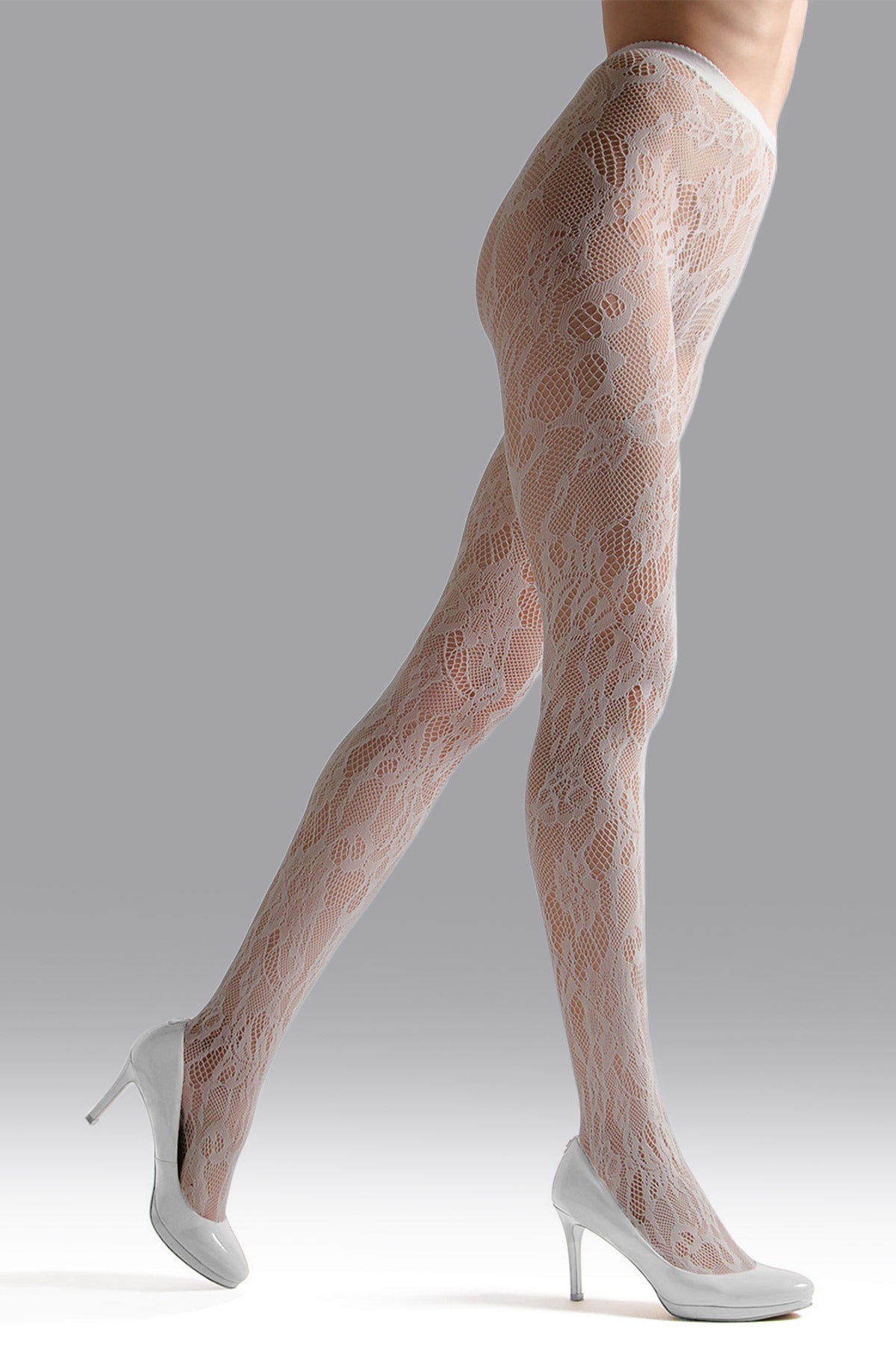 Lace Cut-Out Net Tights