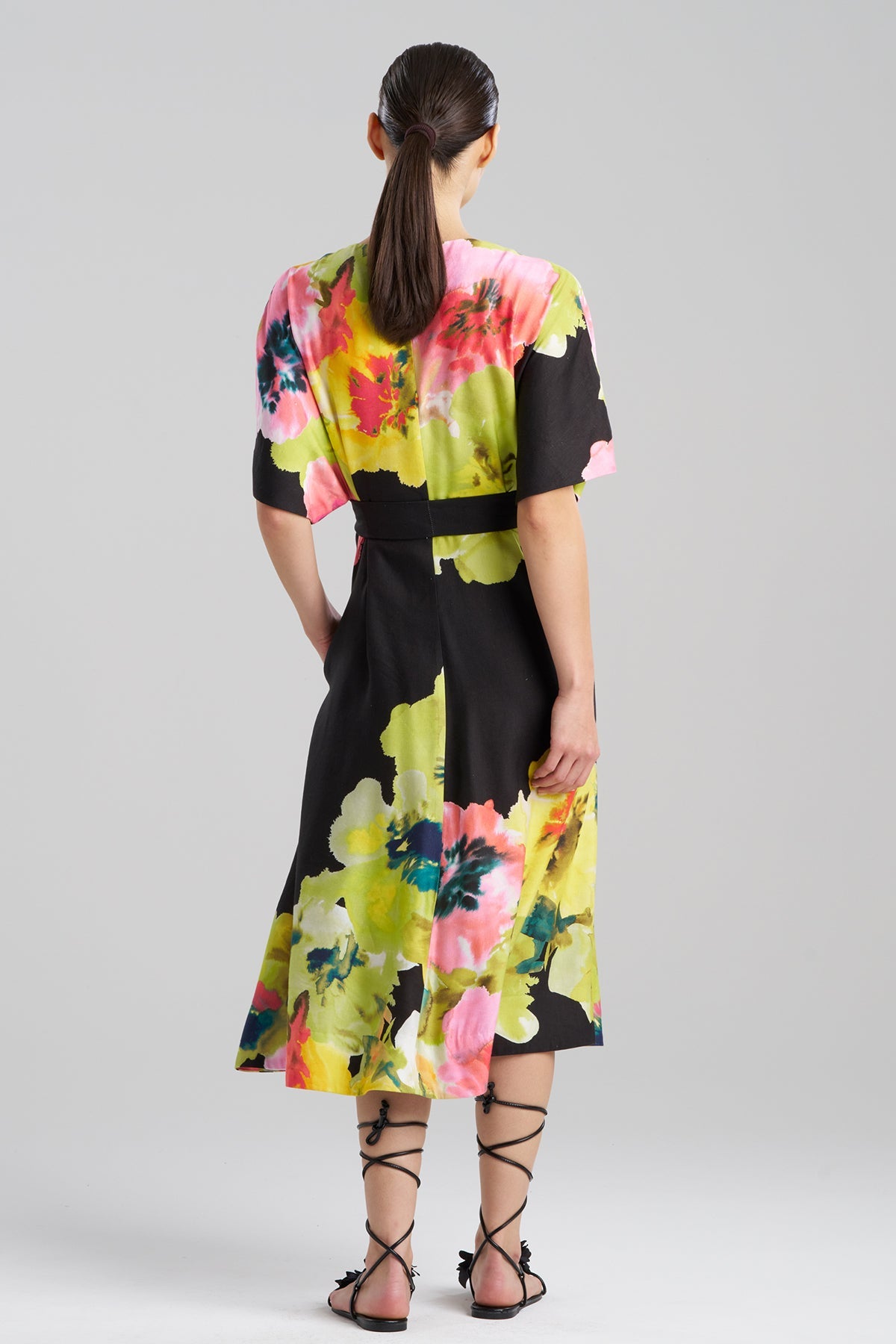 Ophelia Linen Kimono Wrap Dress