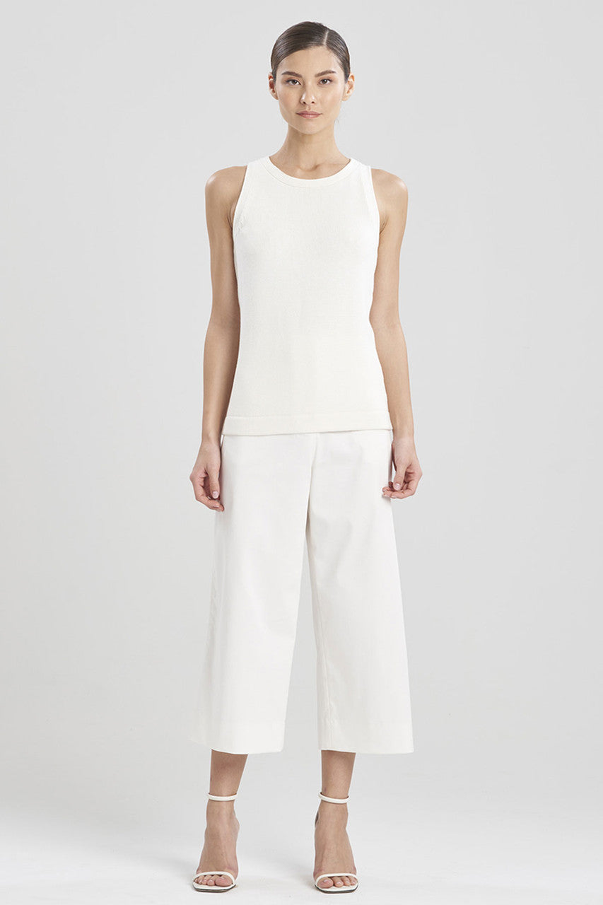 Ori-Beijing Texture Knit Top - snow white