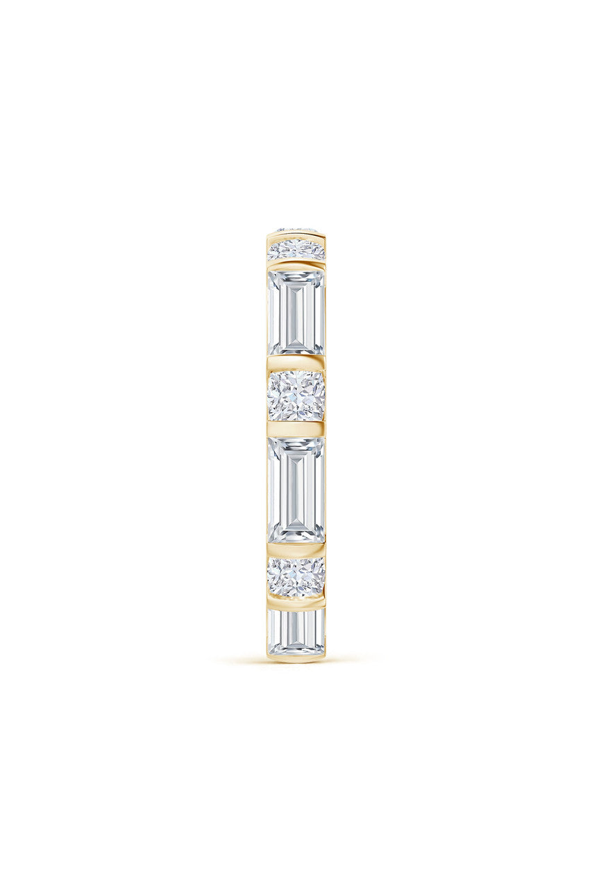 Orient Express Lab-Grown 14K Gold Baguette & Cushion Diamond Eternity Band