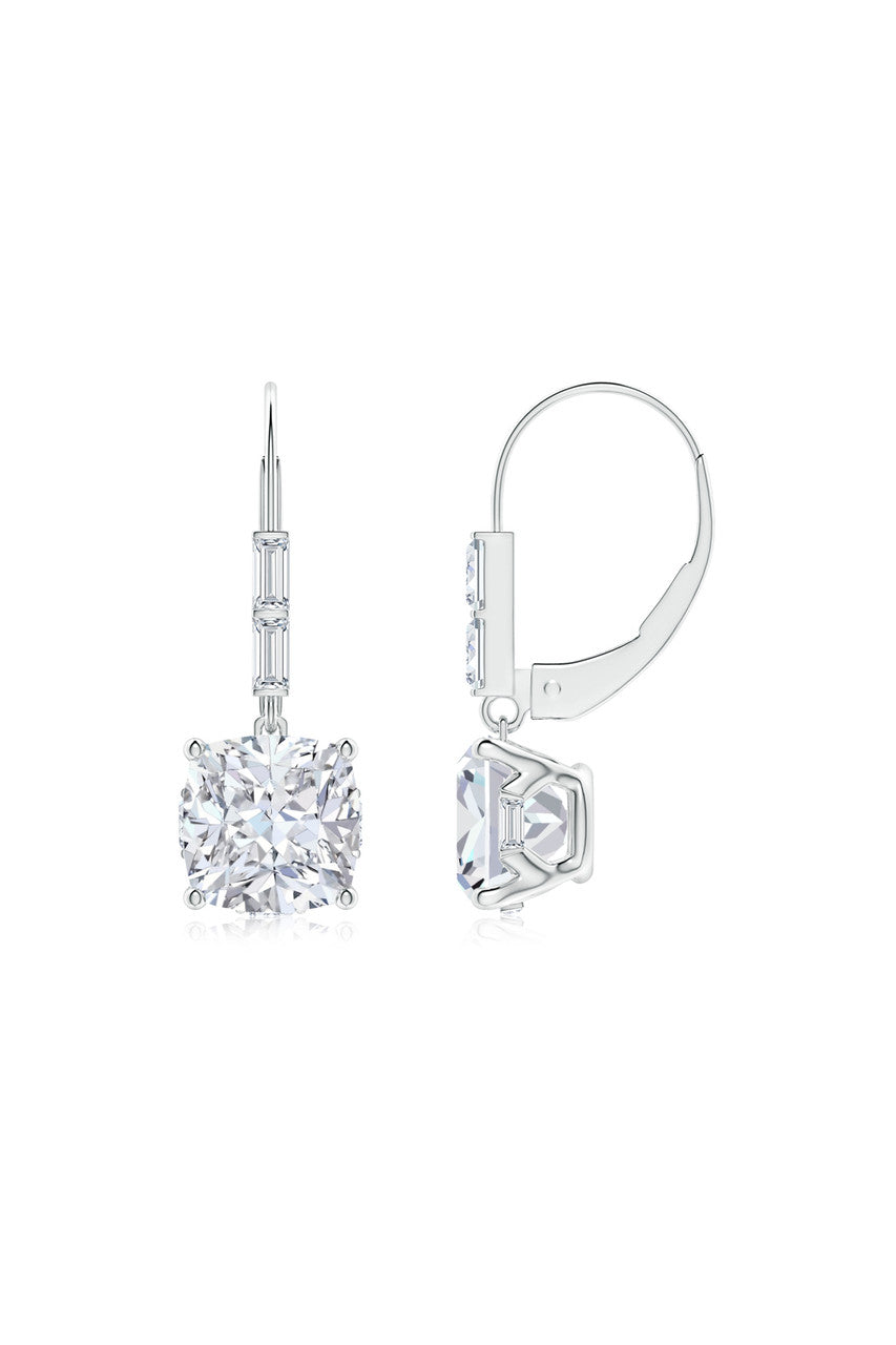 Orient Express Lab-Grown 14K Gold Cushion Diamond Earrings