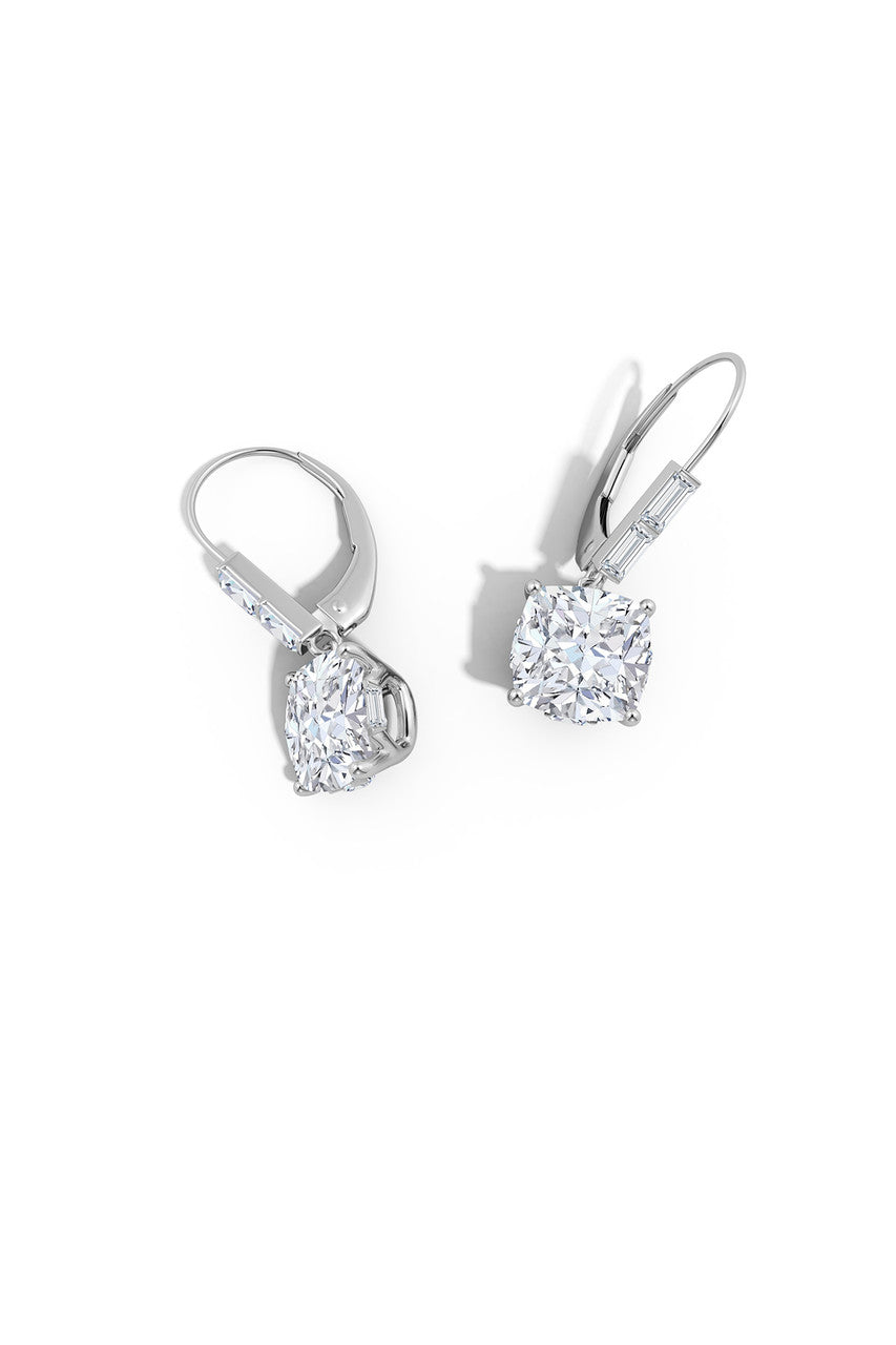 Orient Express Lab-Grown 14K Gold Cushion Diamond Earrings