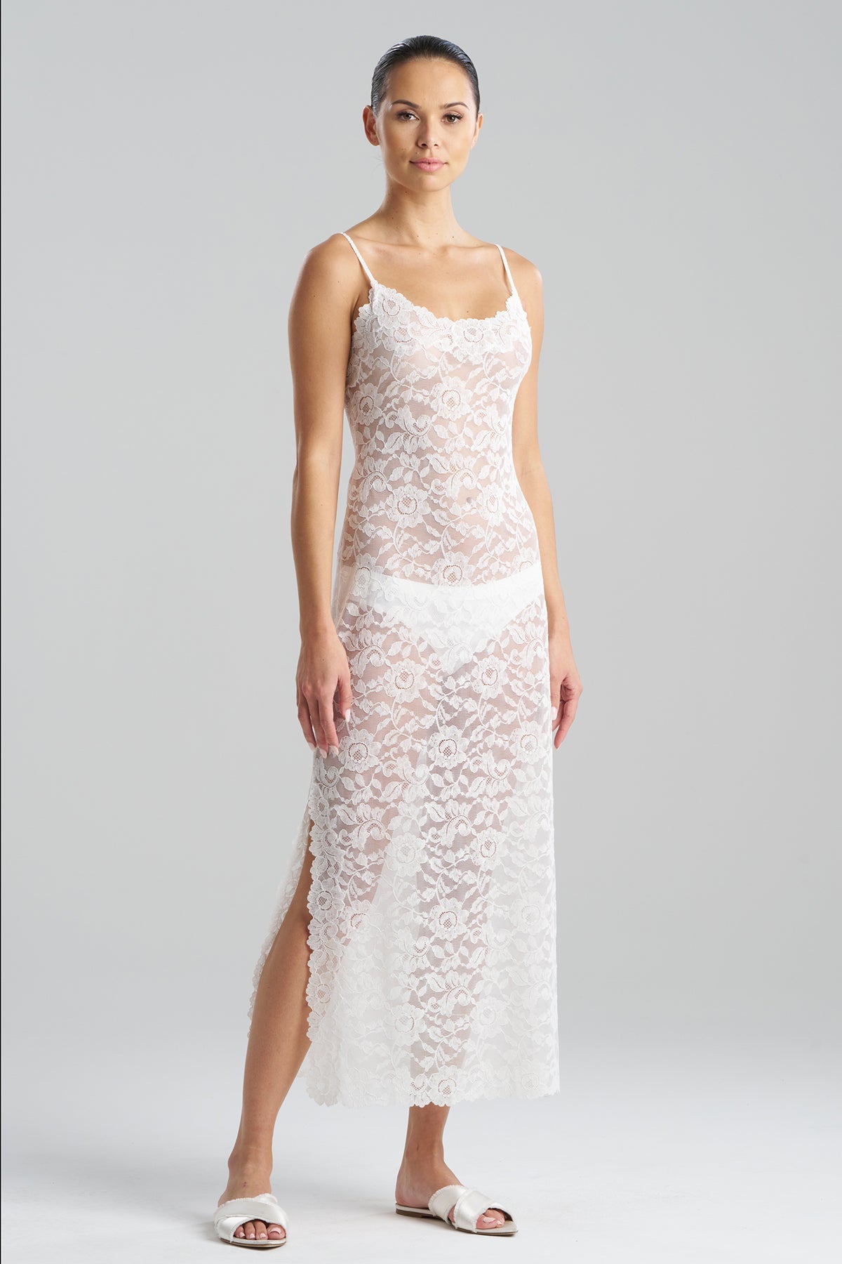 Peony Allover Lace Slip Dress