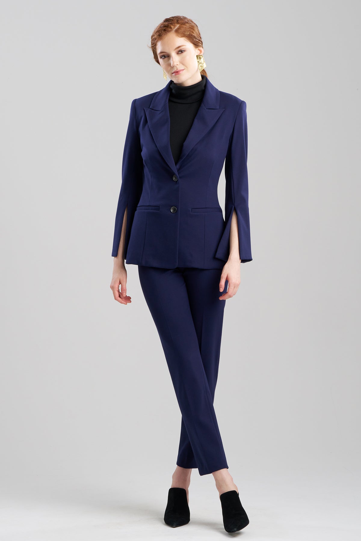 Compact Knit Two Button Lapel Blazer