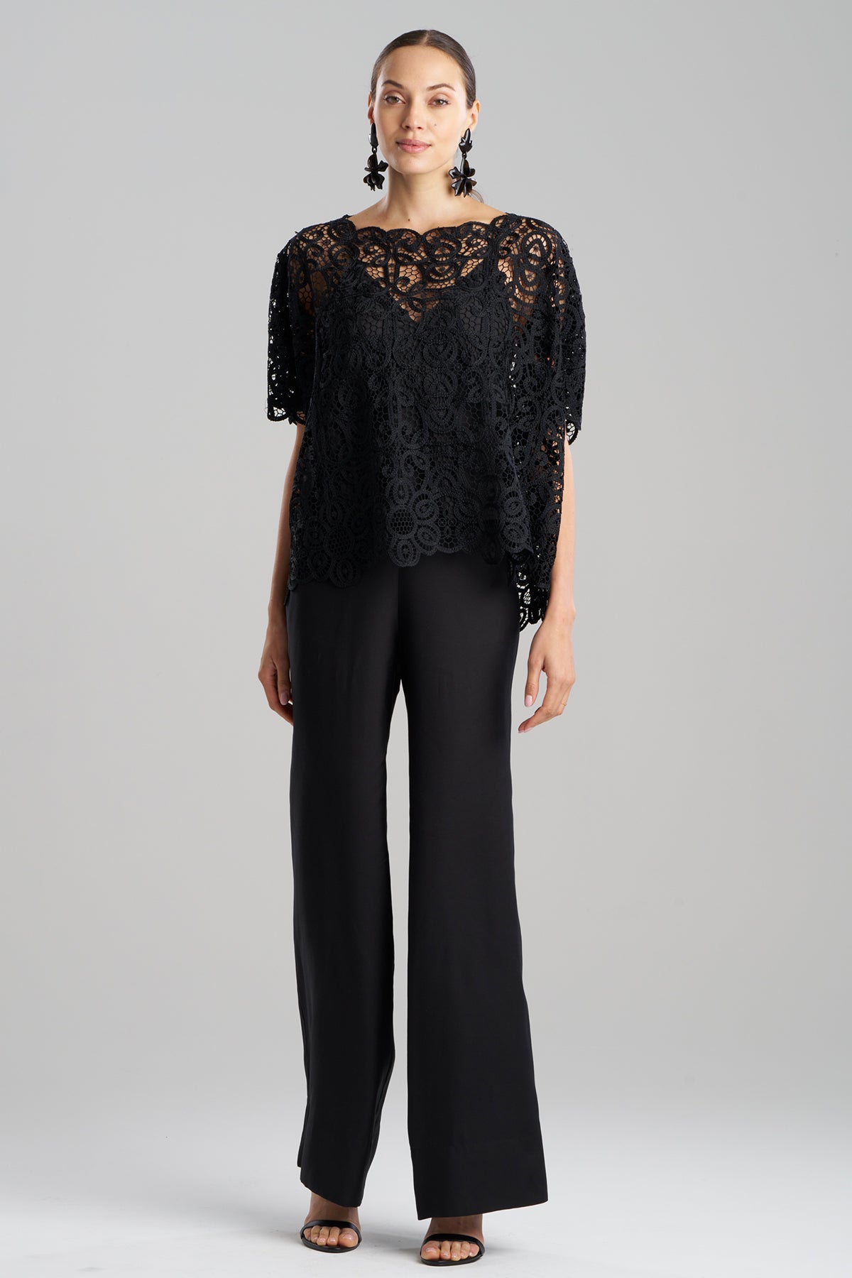 Raffia Lace Caftan Top