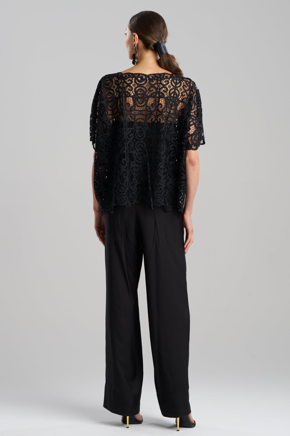 Raffia Lace Caftan Top