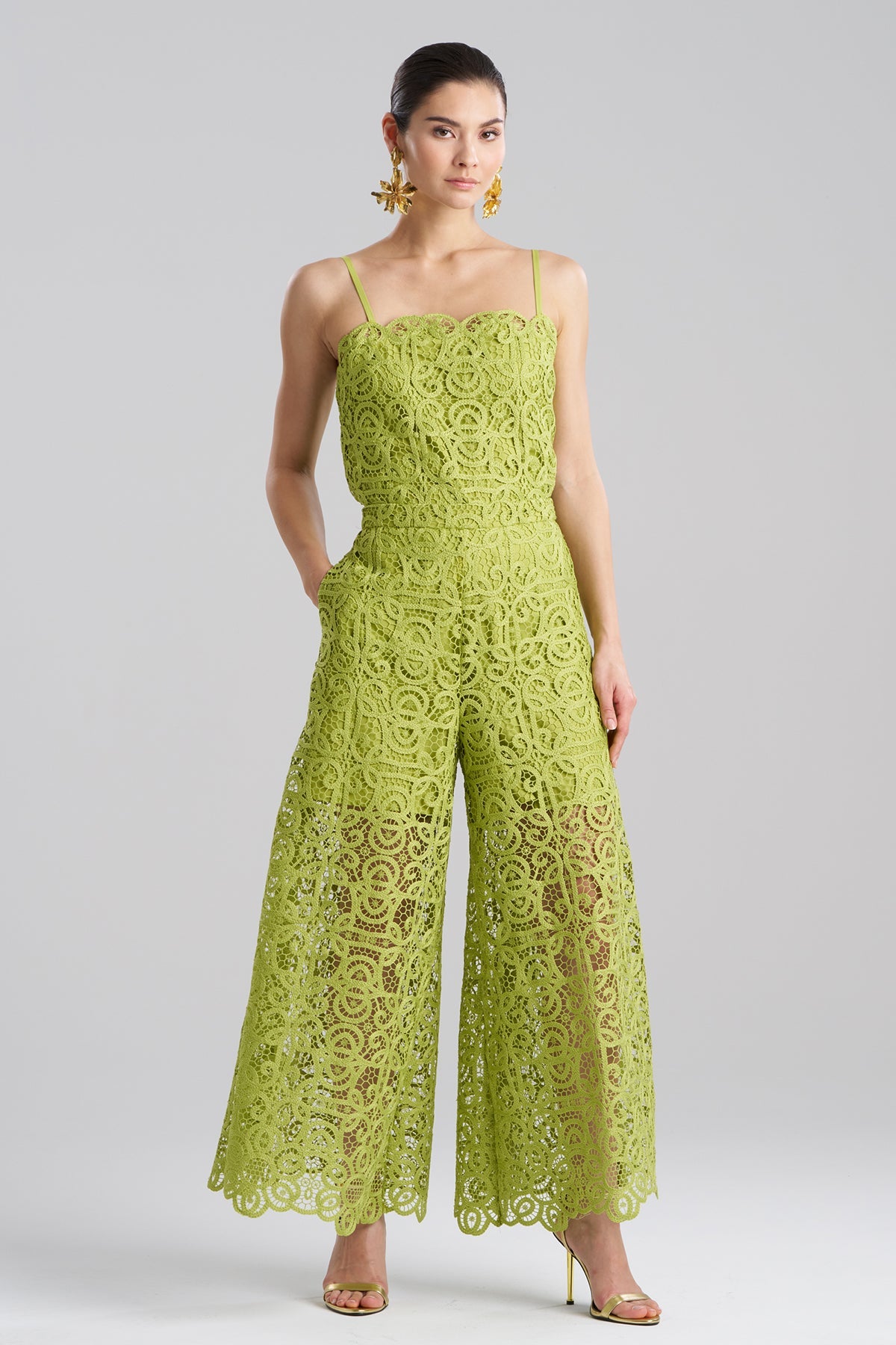 Raffia Lace Palazzo Pants