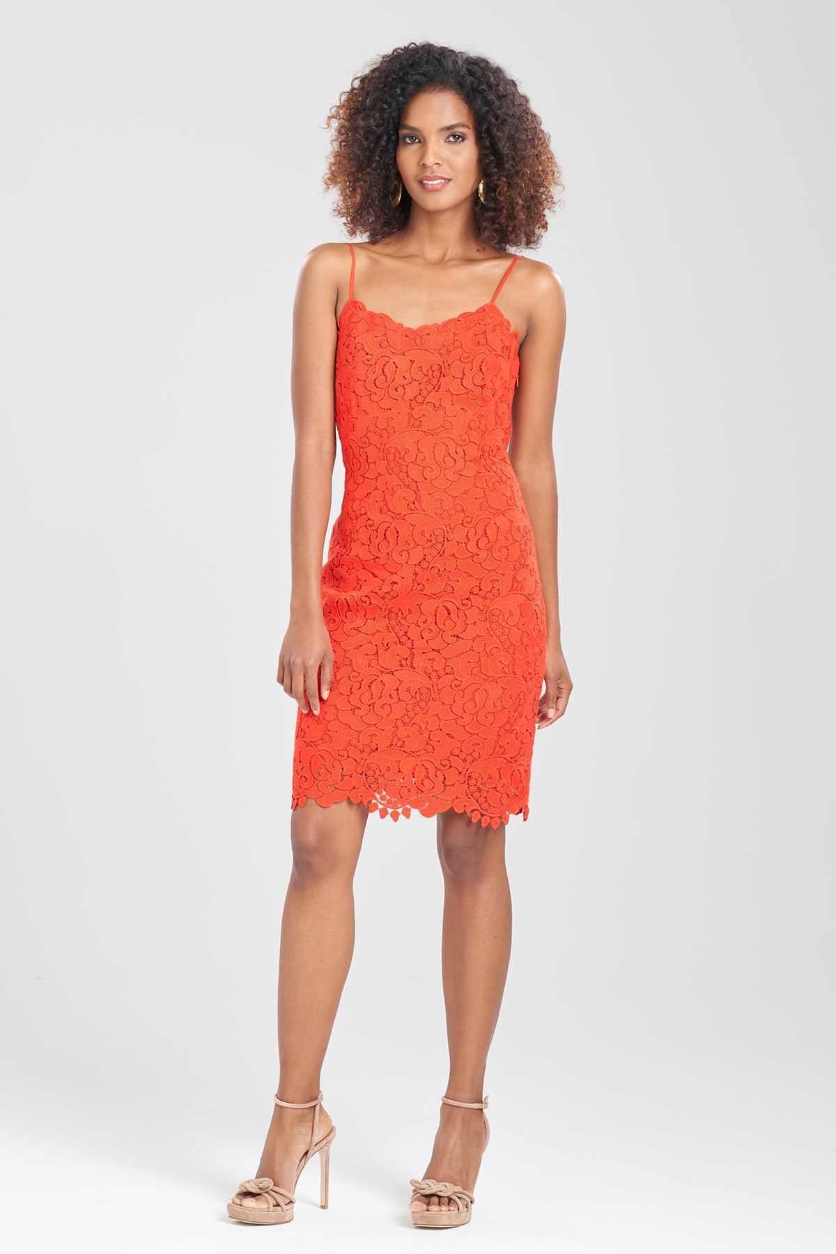 Scroll Guipure Lace Cami Dress