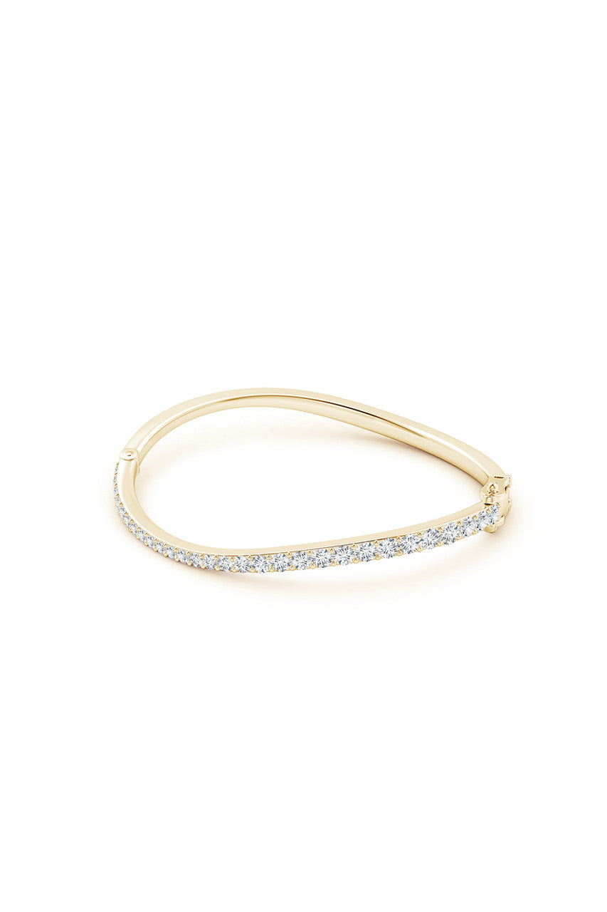 Shangri-La Brushstroke 14K Gold and Diamond Full Bracelet