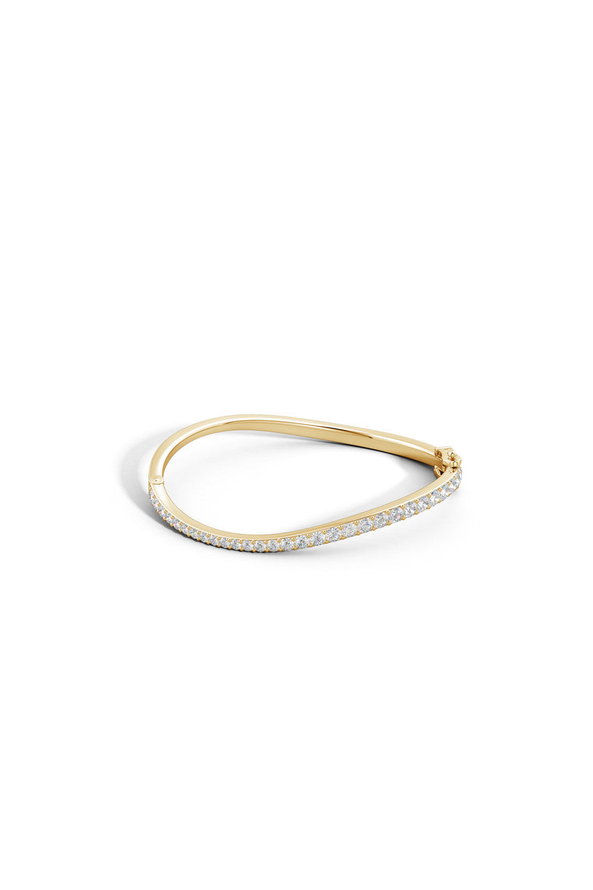 Shangri-La Brushstroke 14K Gold and Diamond Full Bracelet