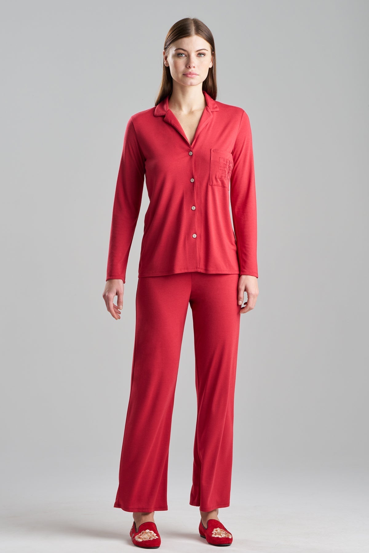 Shangri-La Embroidered TENCEL™ Notch PJ