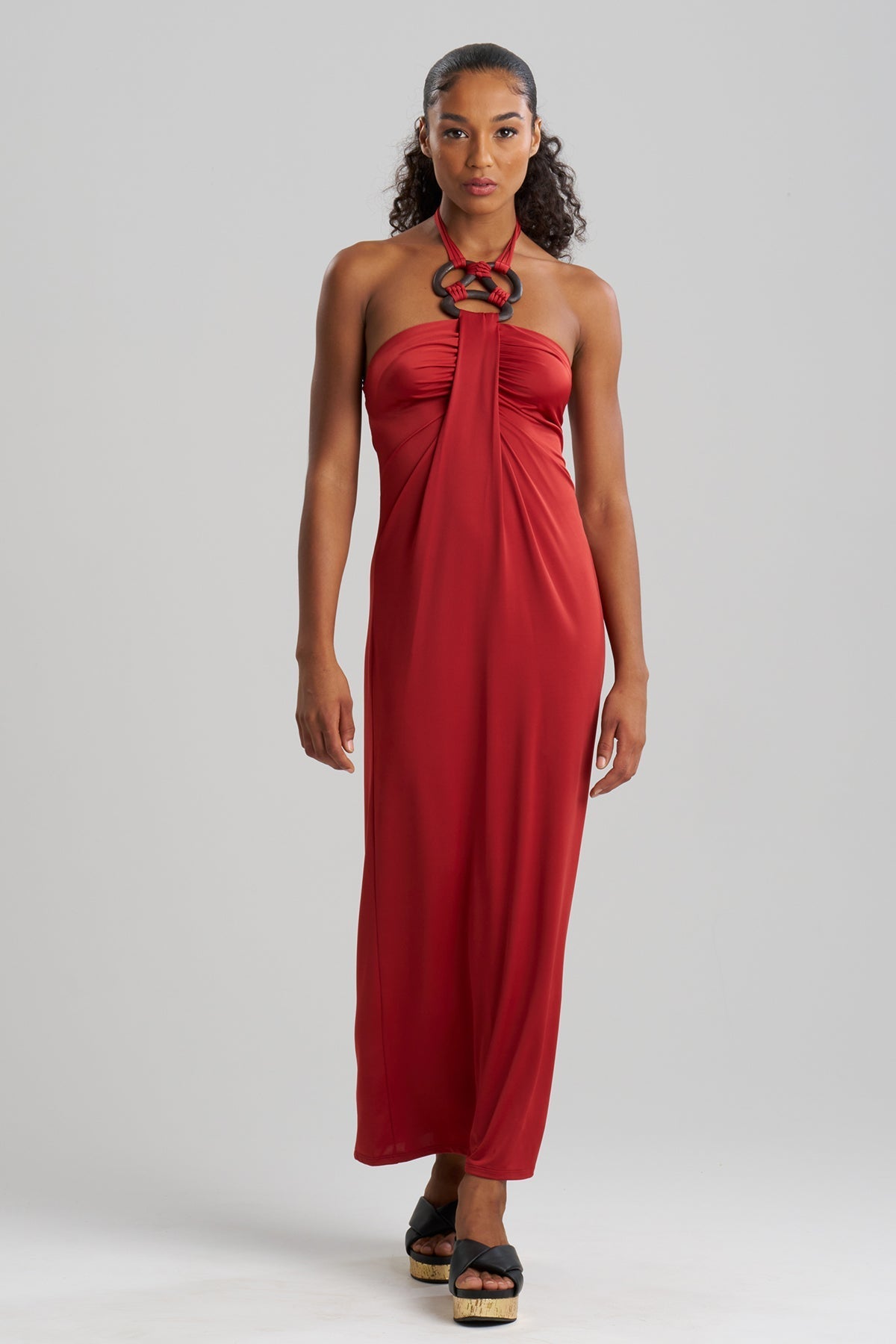 Solid Jersey Halter Dress
