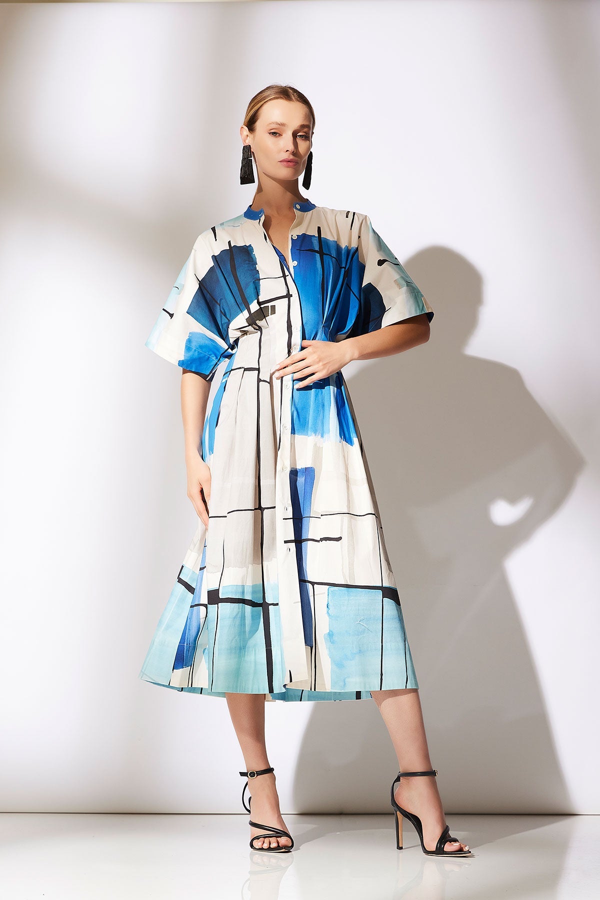 Sorairo Printed Cotton Poplin Dress