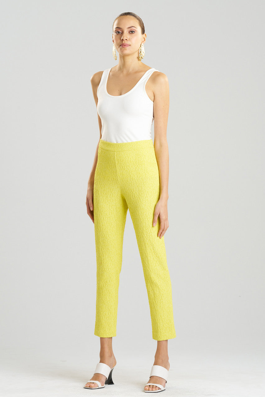 Stretch Texture Jacquard Ankle Pants