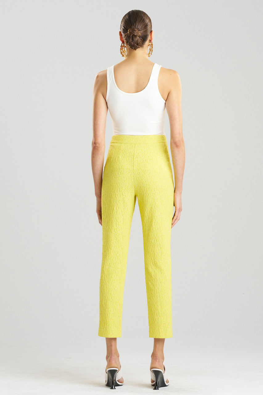 Stretch Texture Jacquard Ankle Pants