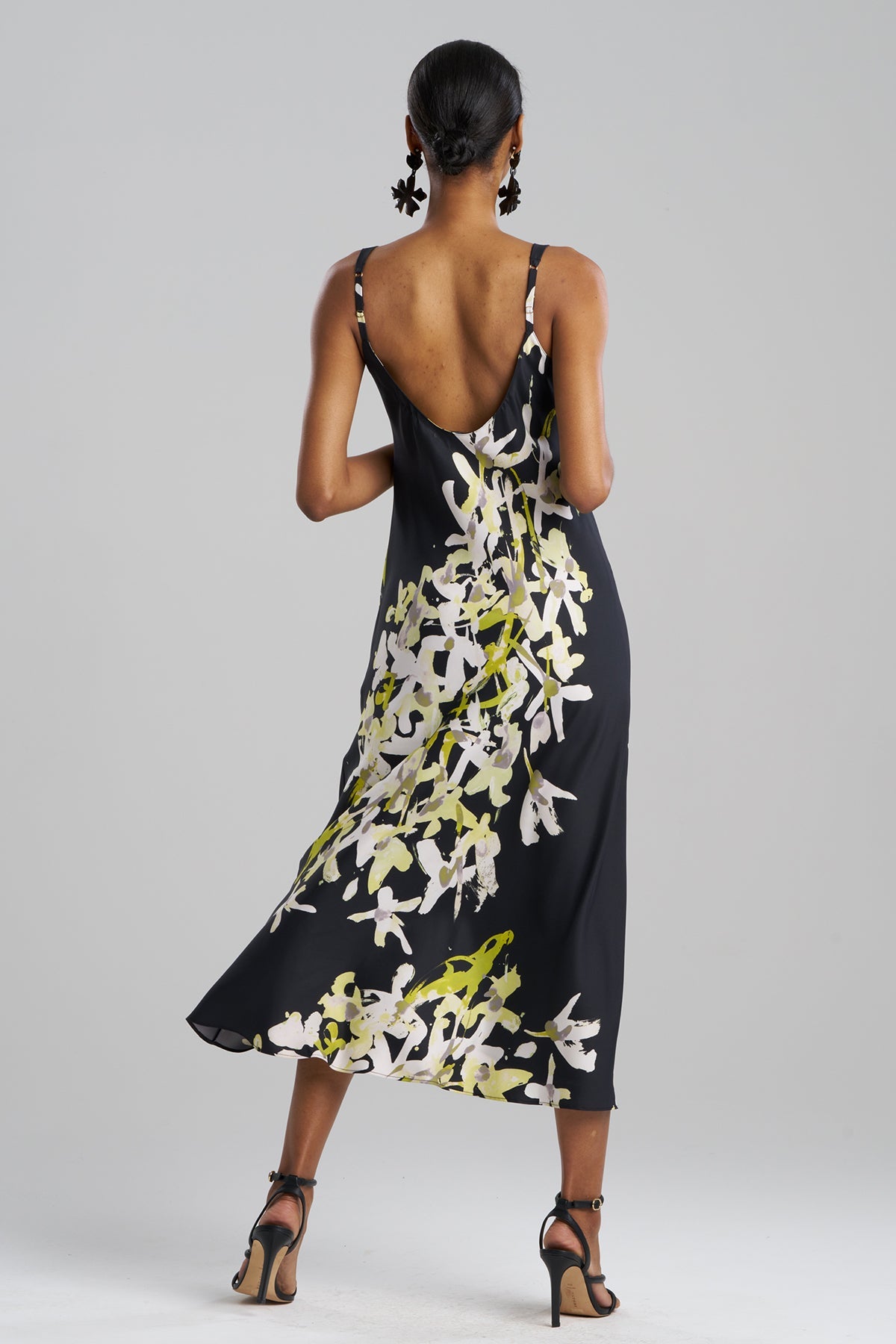 Sumi-E Slip Dress - Black