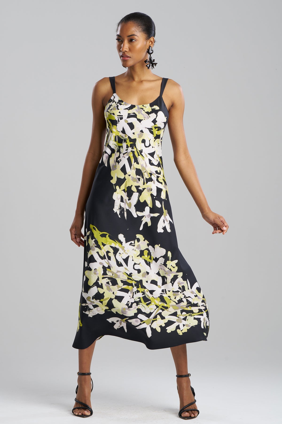 Sumi-E Slip Dress - Black