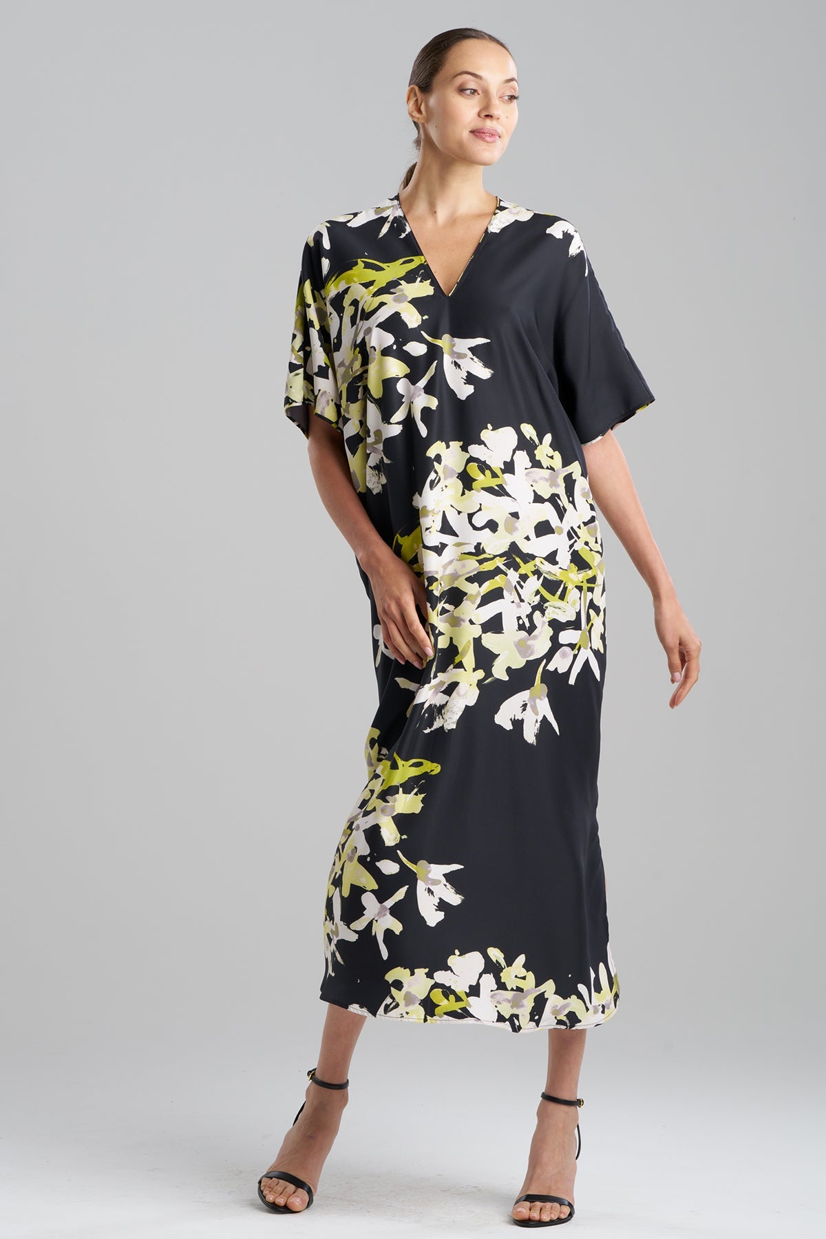 Sumi-E V-Neck Caftan