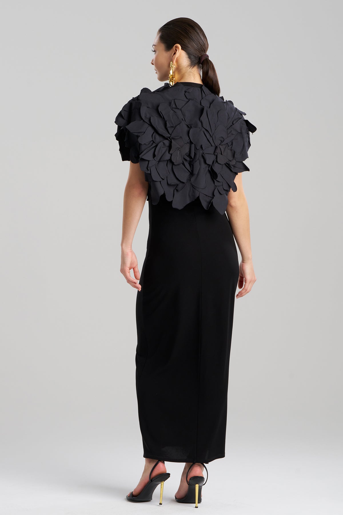 Tech Cotton Taffeta Embroidered Floral Bolero