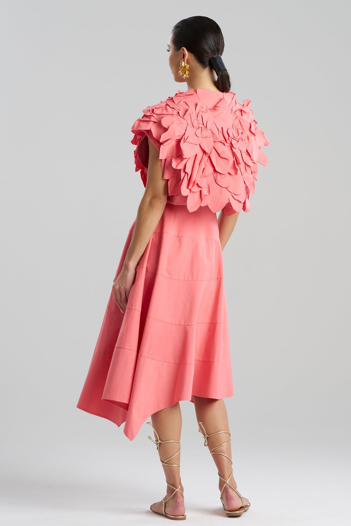 Tech Cotton Taffeta Embroidered Floral Bolero