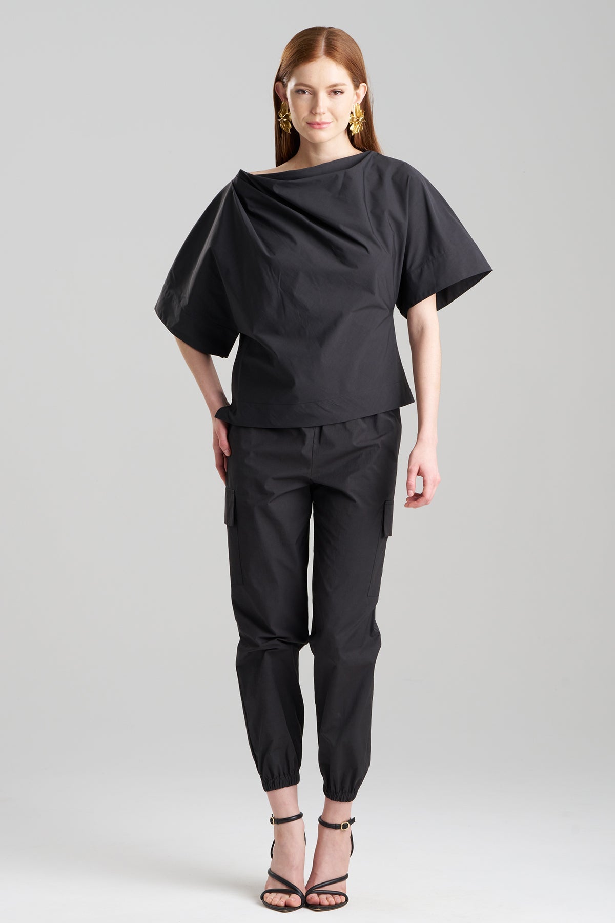 Tech Cotton Taffeta Origami Top