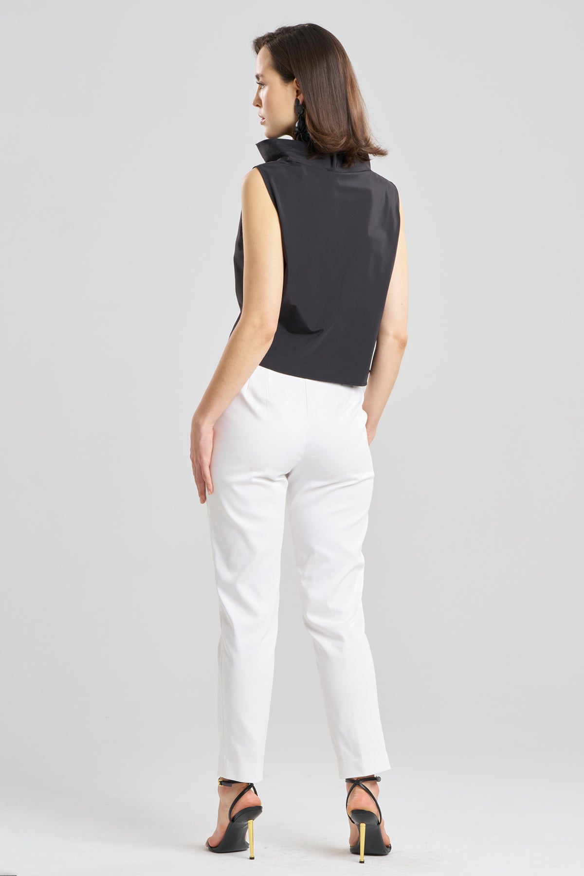 Techno Poplin Cowl Top