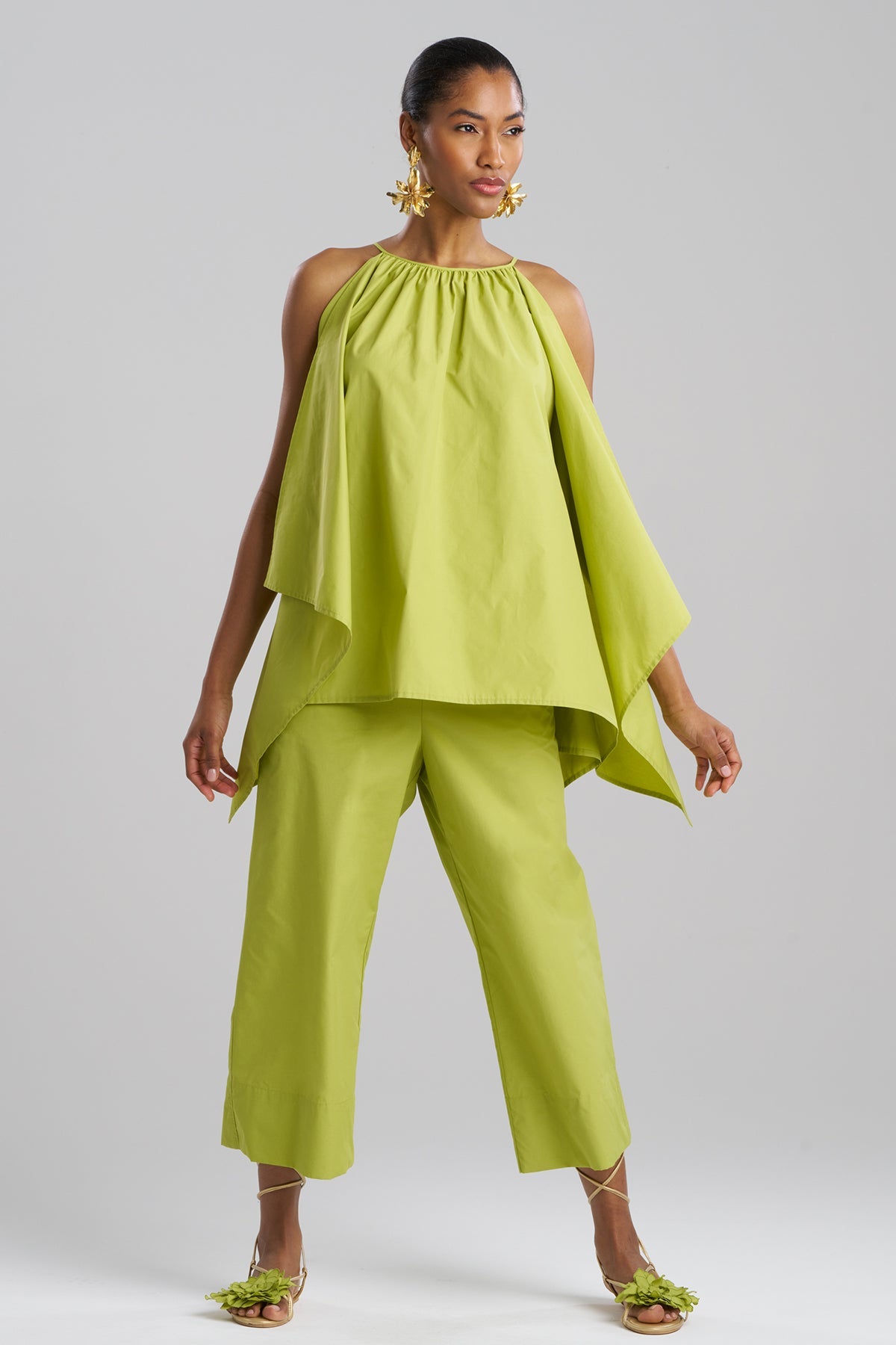 Techno Poplin Handkerchief Top