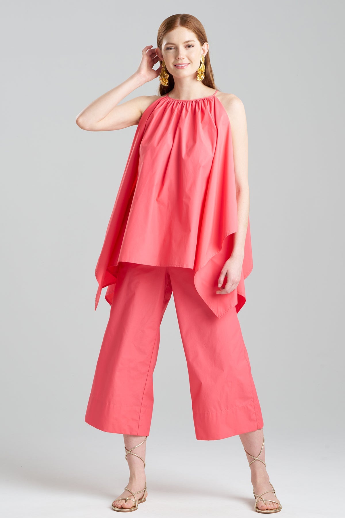 Techno Poplin Handkerchief Top