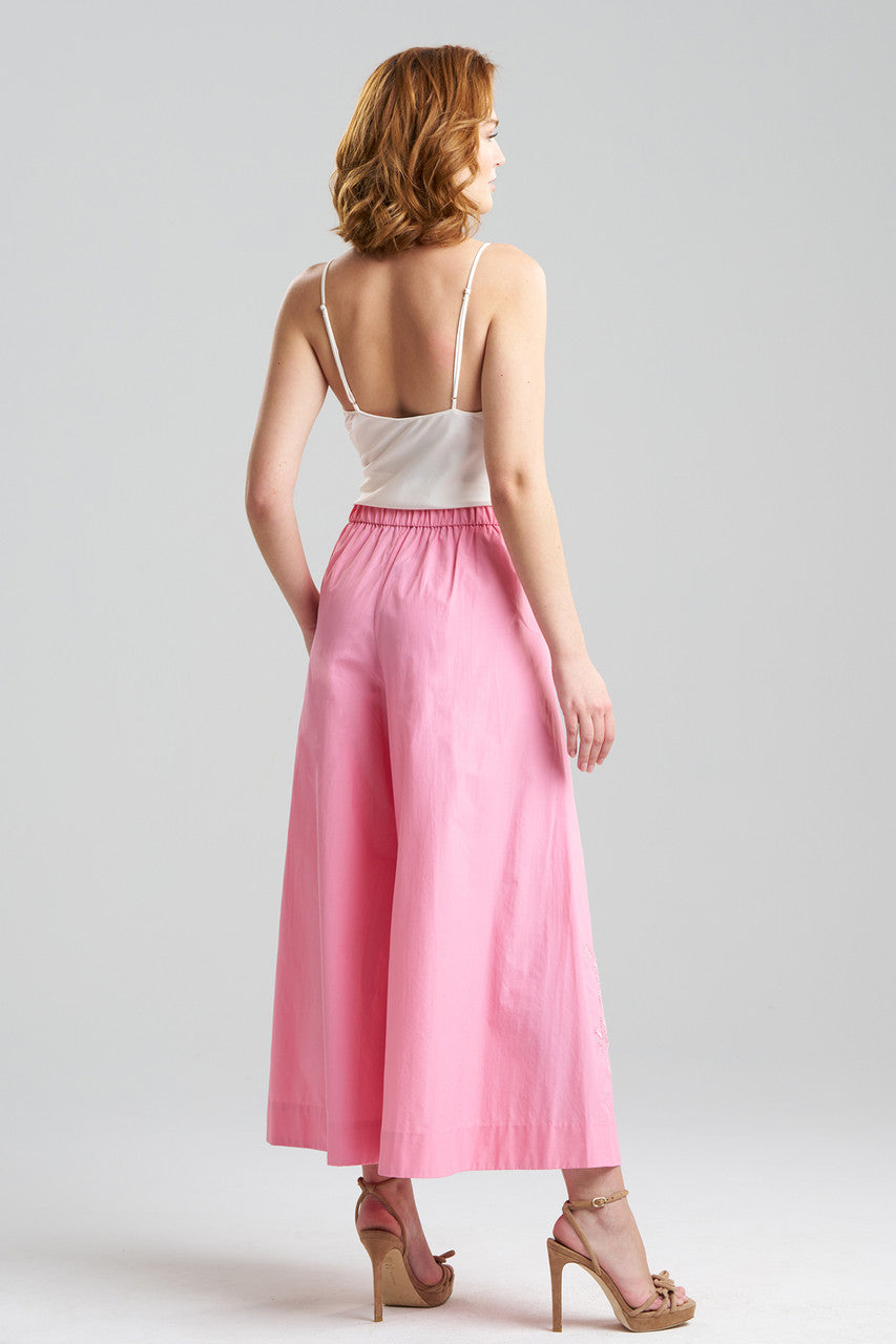 Couture Techno Poplin Palazzo Ankle Pants