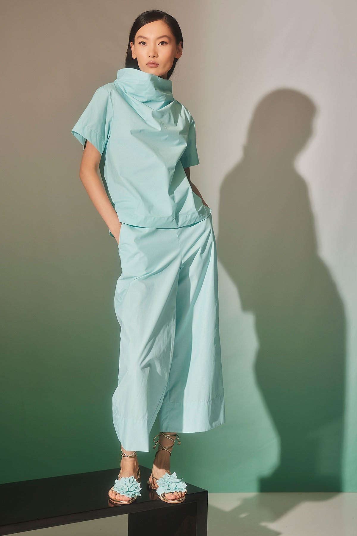 Techno Poplin Cropped Pants