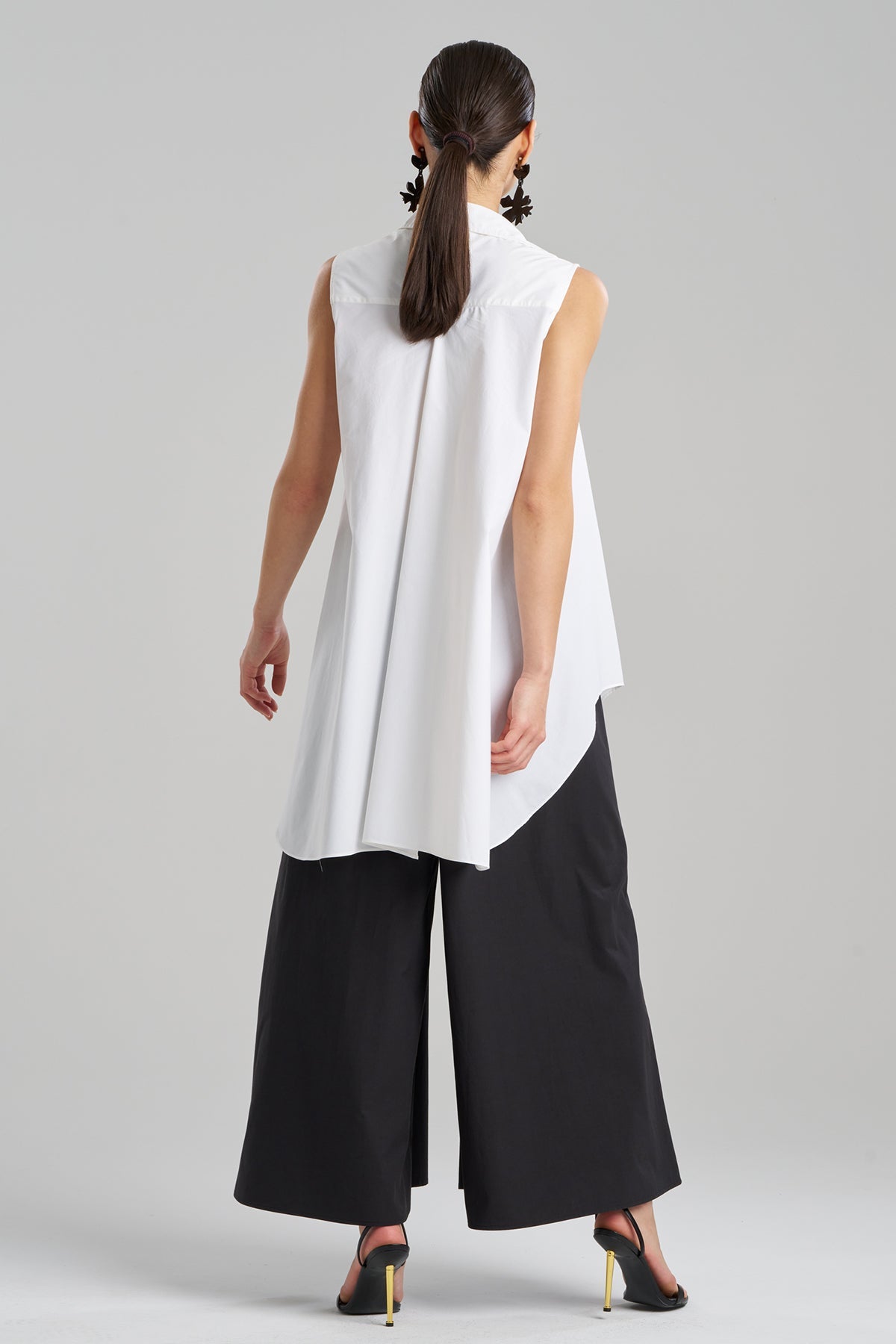 Techno Poplin Sleeveless Trapeze Tunic