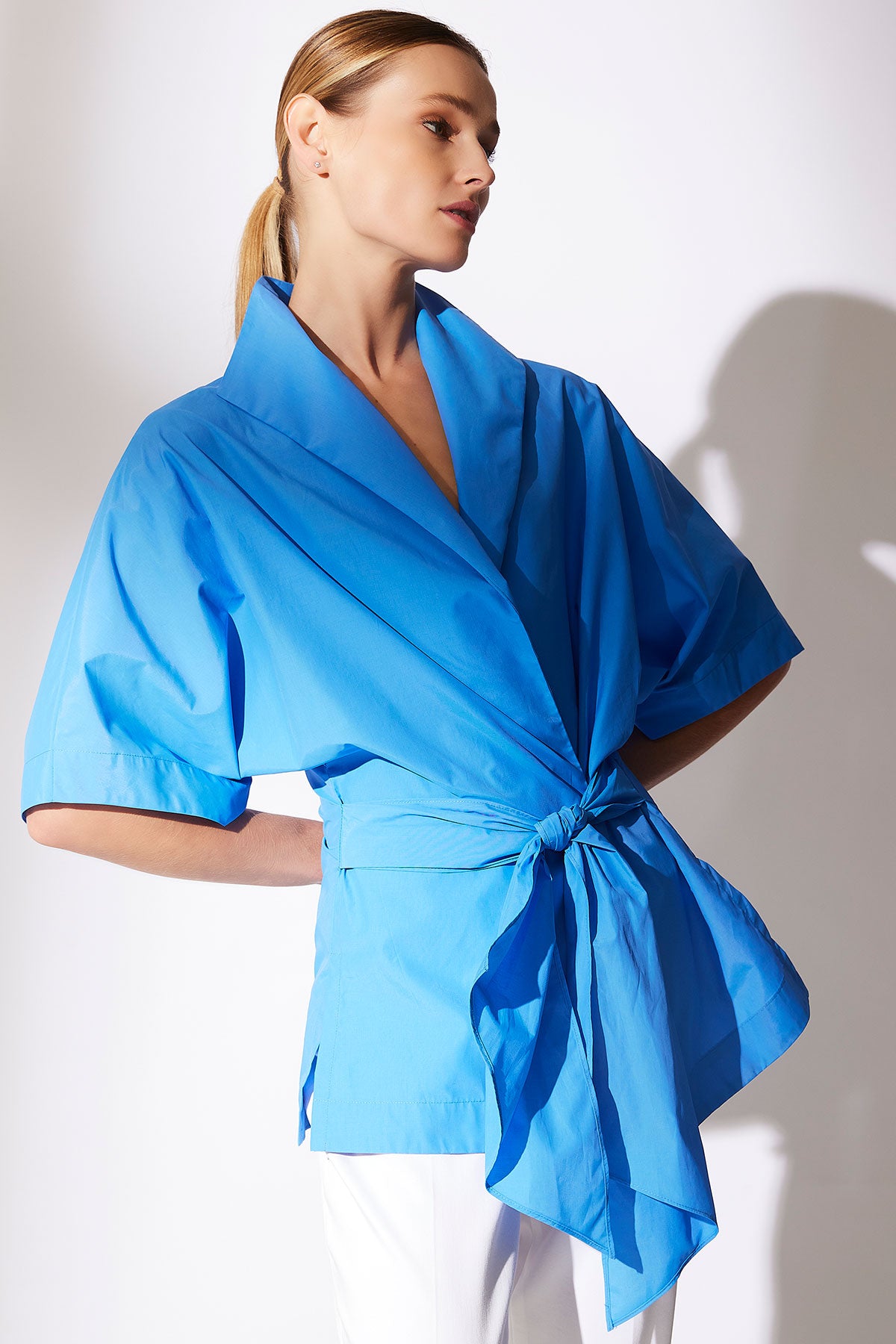 Techno Poplin Wrap Top